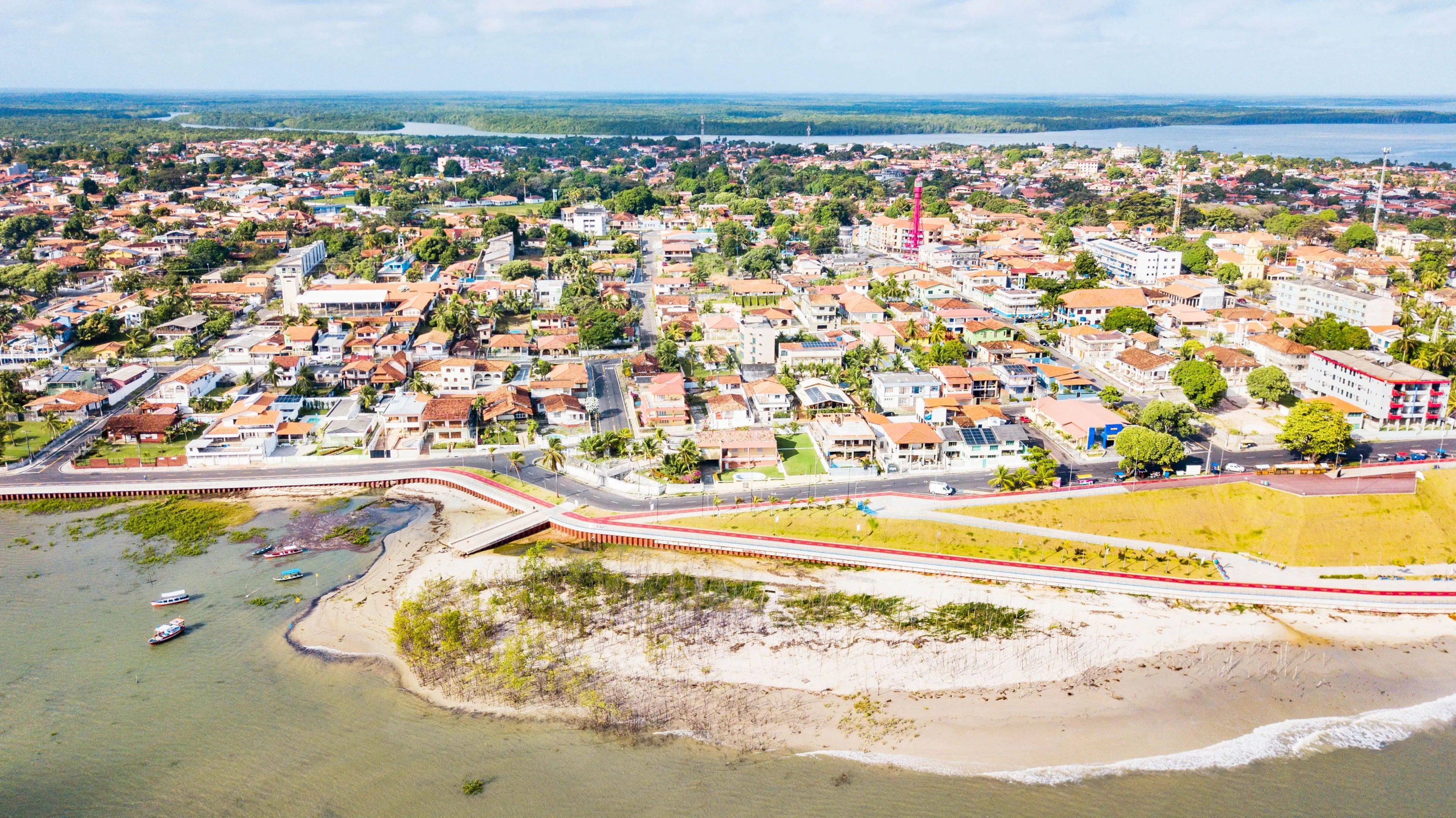 Aerial view of the city of Salinópolis, Pará