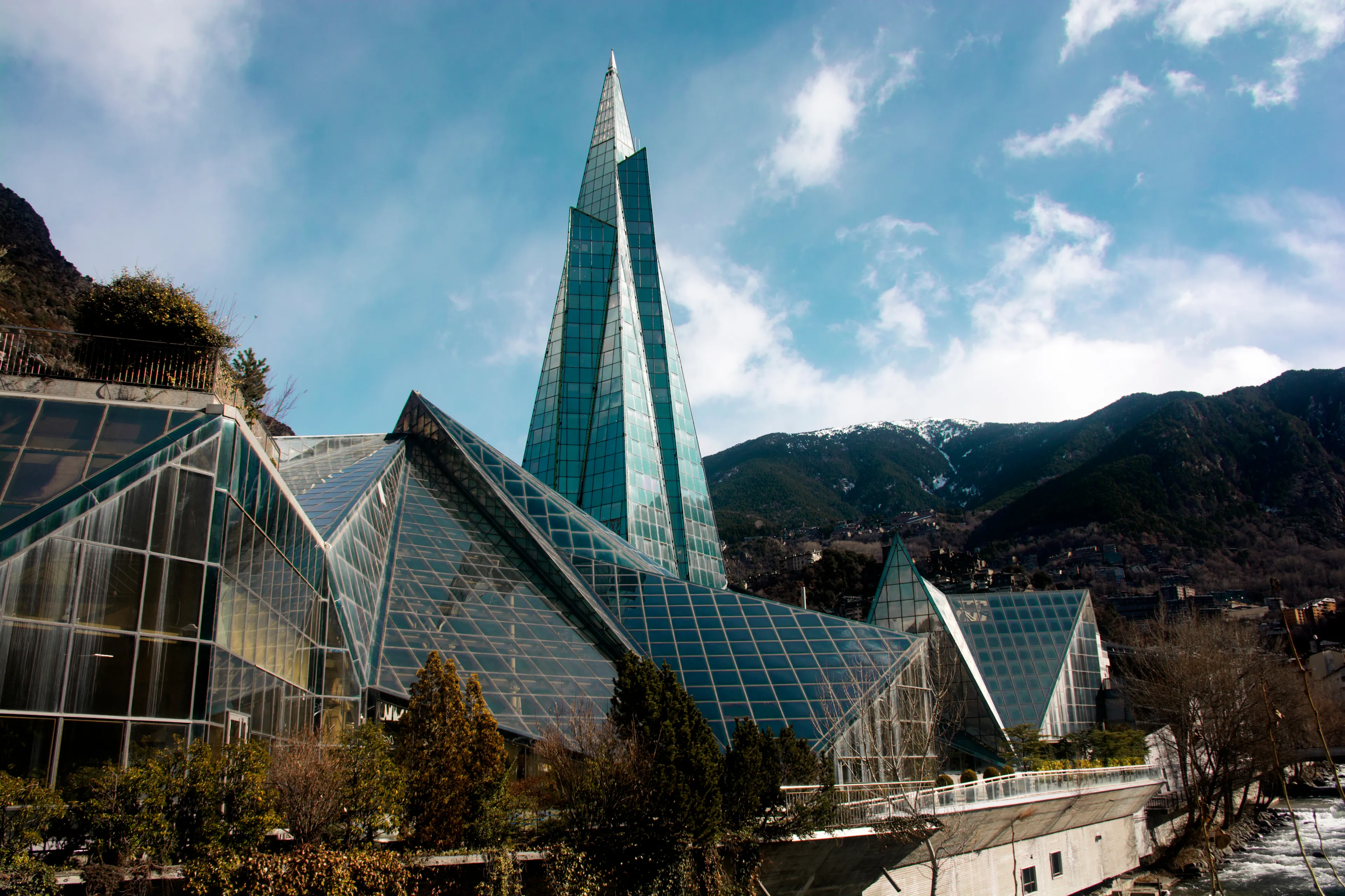 Andorra, Andorra la Vella -02.02.2018, Caldea Thermal Complex, Caldea Wellness Thermal Complex.