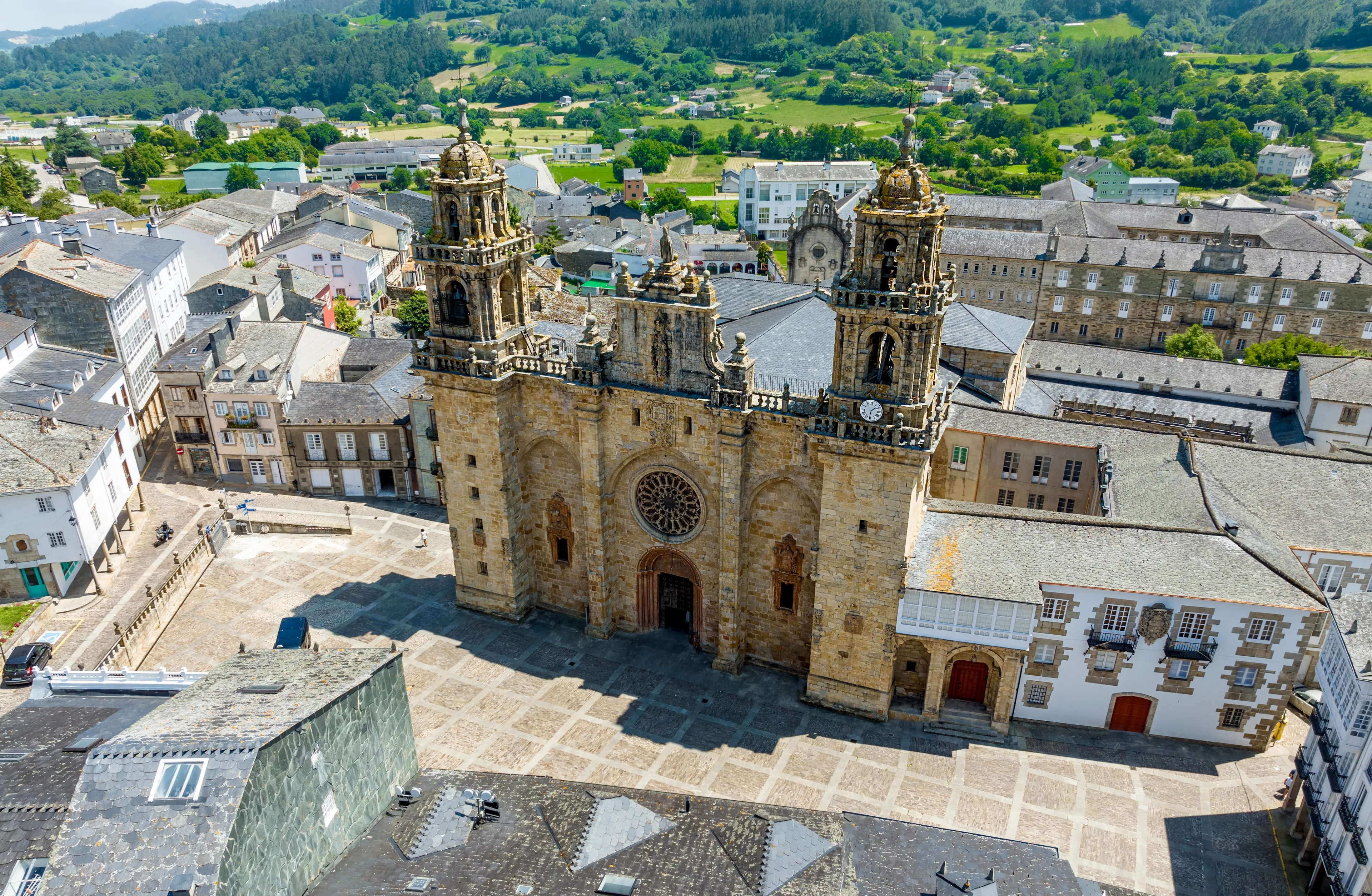Mondonedo Lugo Cathedral Basilica of the Assumption, considered one of the most beautiful towns in Spain