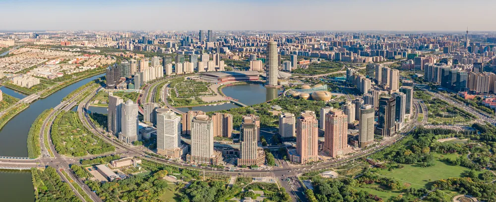 China Zhengzhou CBD aerial photography