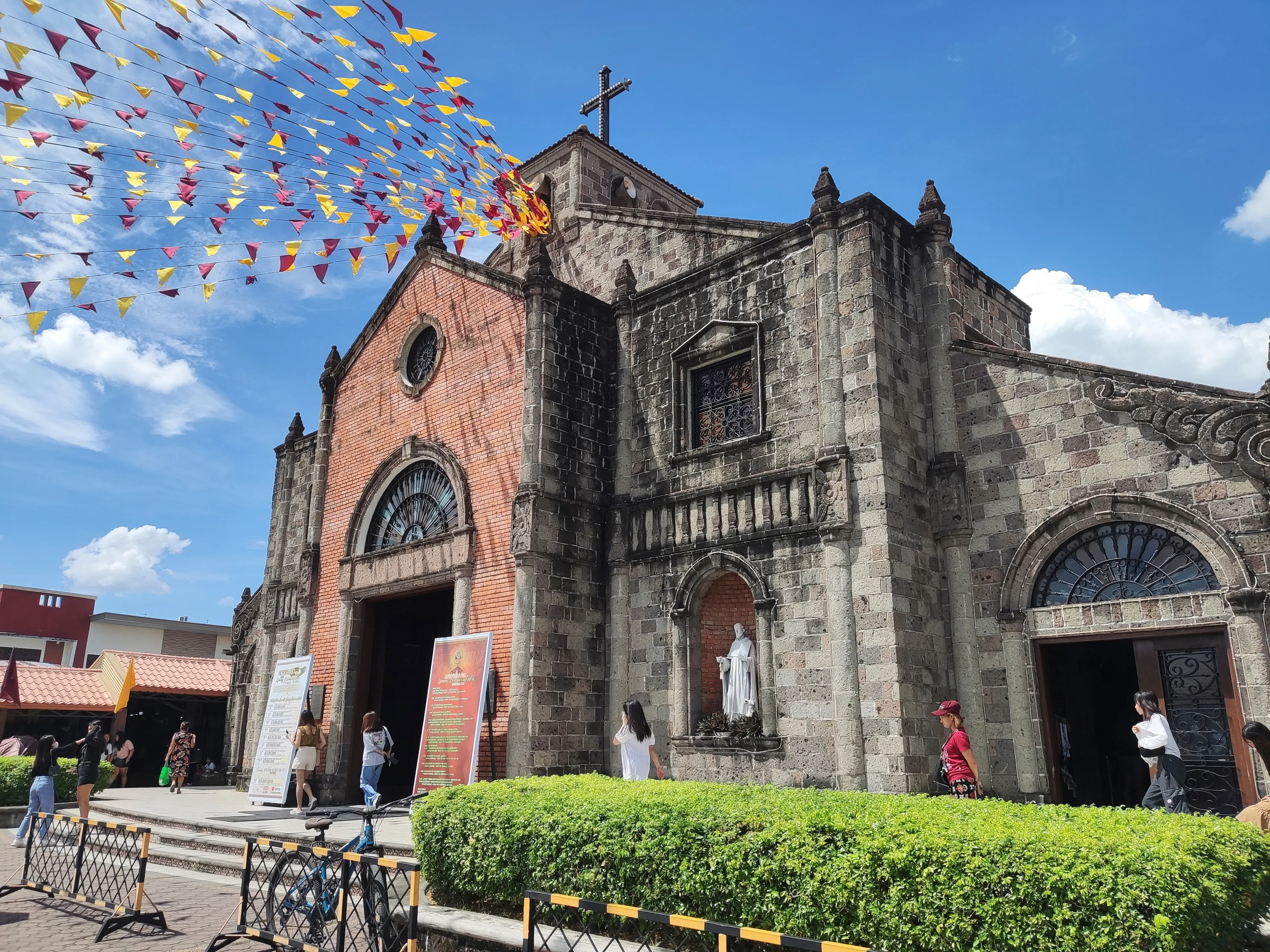 Angeles City, Philippines- 20 Oct 2023: Apung Mamacalulu Shrine or the Santo Entierro in Angeles City, Philippines. It a Catholic church in Angeles.