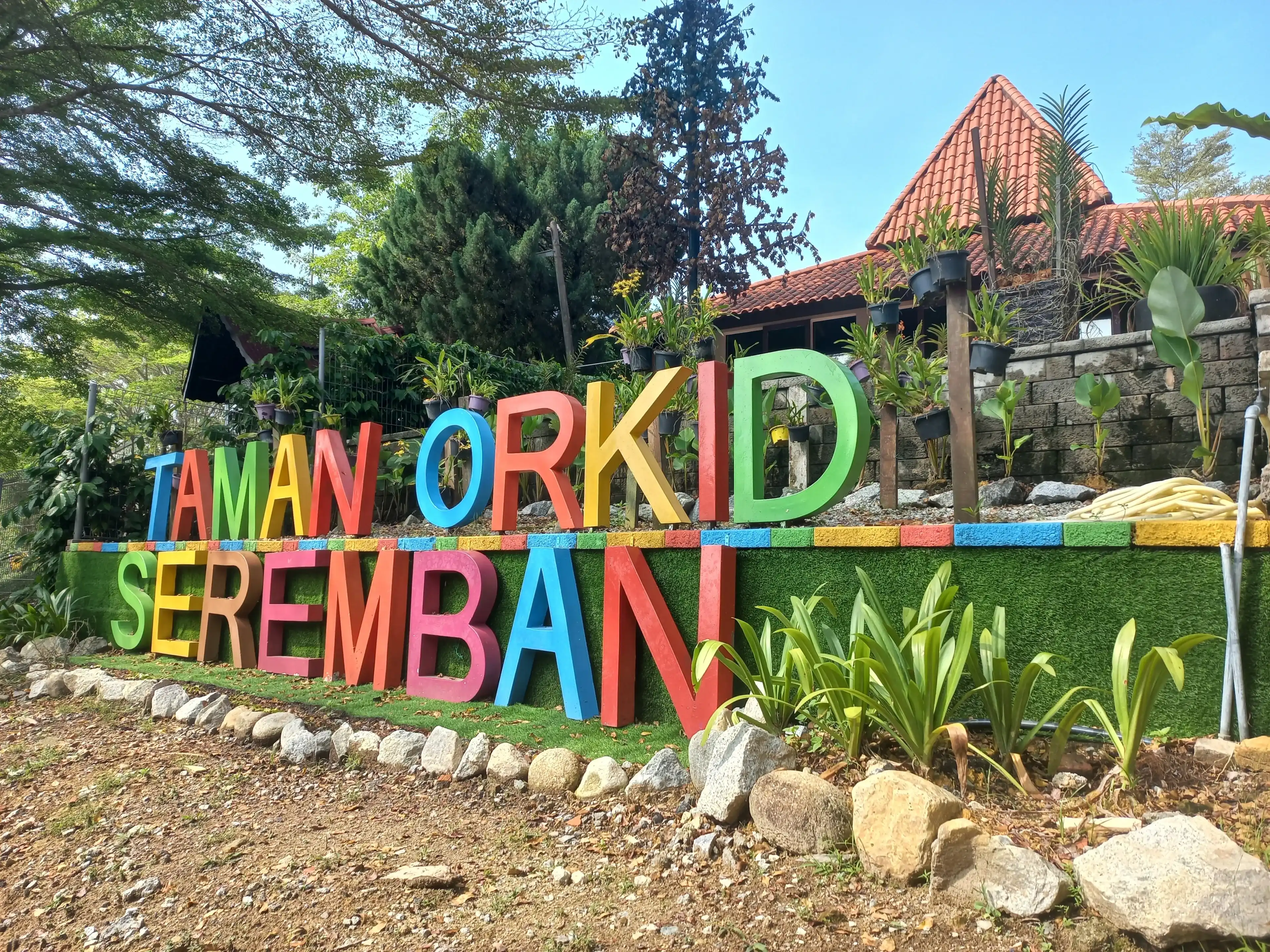 Seremban, Malaysia-April 5, 2024; view of Orchids Farm at Seremban