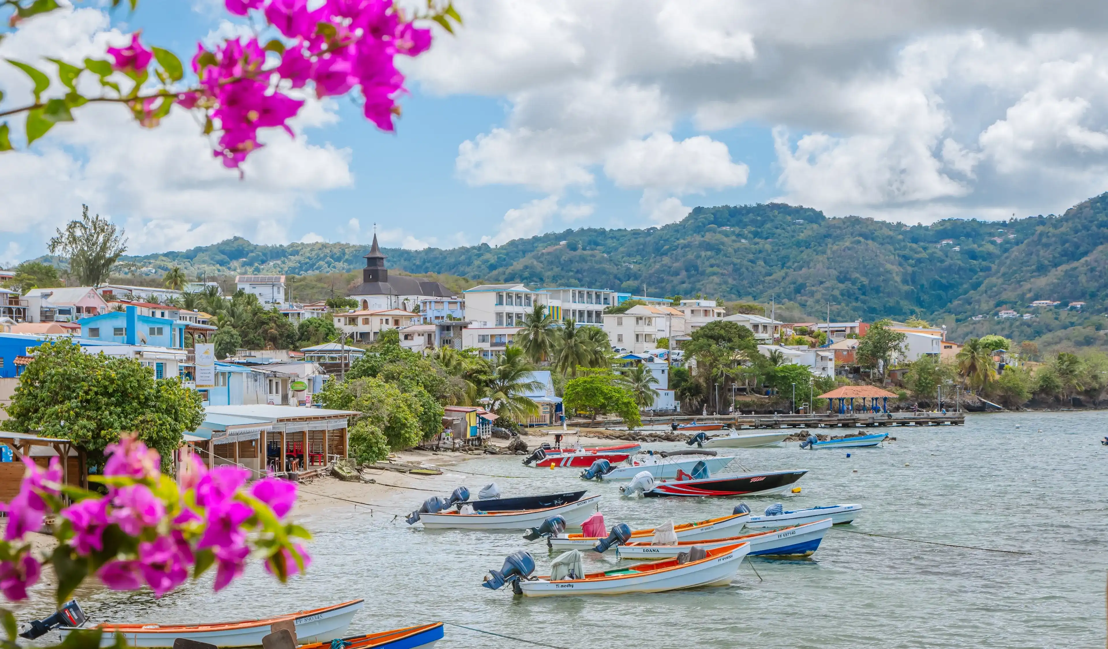 Sainte Luce, Martinique - 08 April 2024: Port of the city of Sainte Luce, Martinique, French Antilles. Sainte Luce, Martinique - 08 April 2024: Port of the city of Sainte Luce, Martinique, French Antilles.