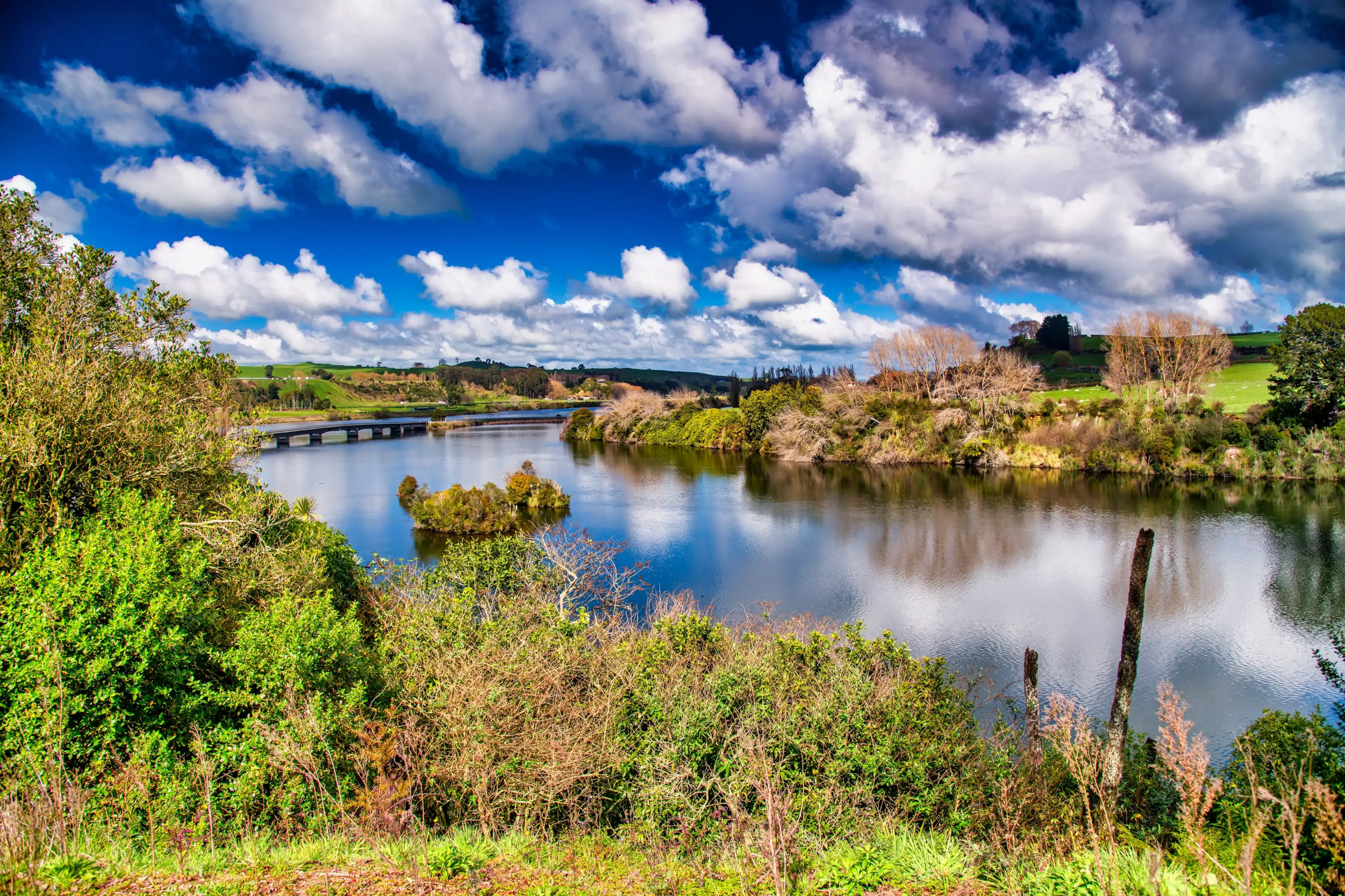 Lake Karapiro on a beautiful sunny day, New Zealand. Lake Karapiro on a beautiful sunny day, New Zealand.