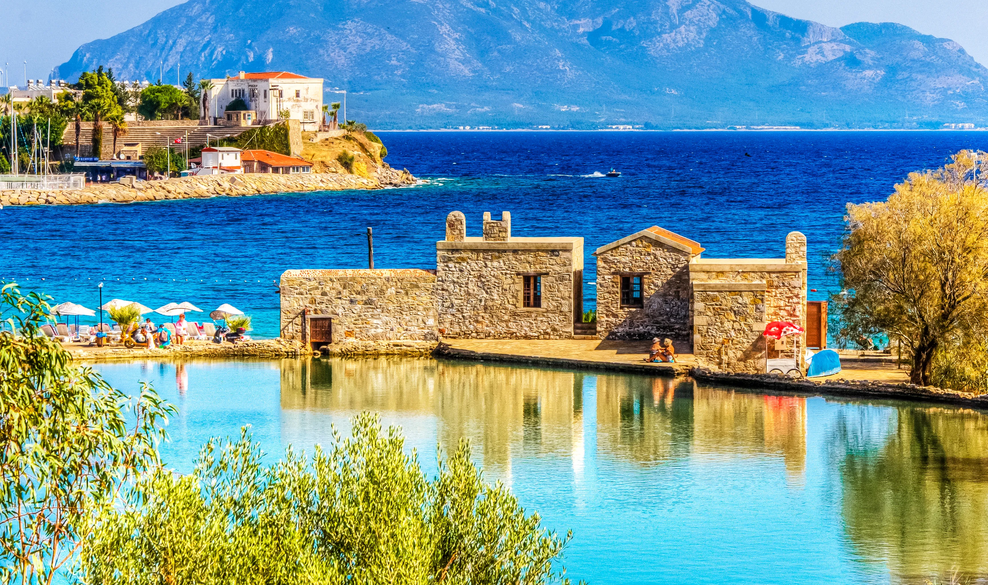 Datca Harbour view. Datca is populer tourist destination in Turkey.