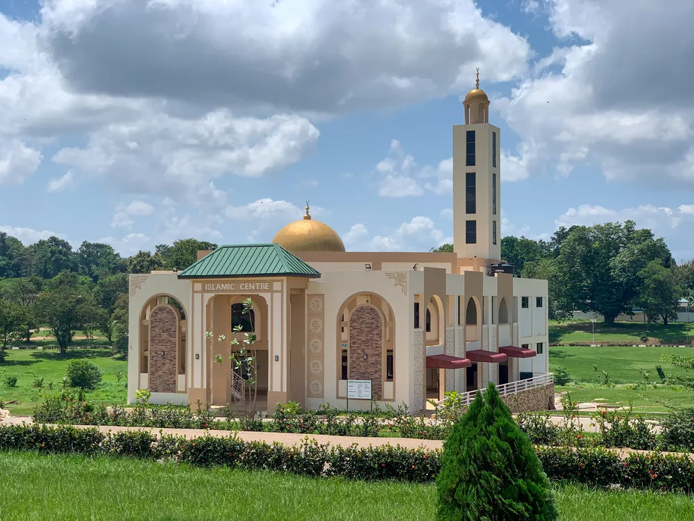 Kumasi,AR-Ghana,24th July,2021:A front view of the Islamic Centre of KNUST