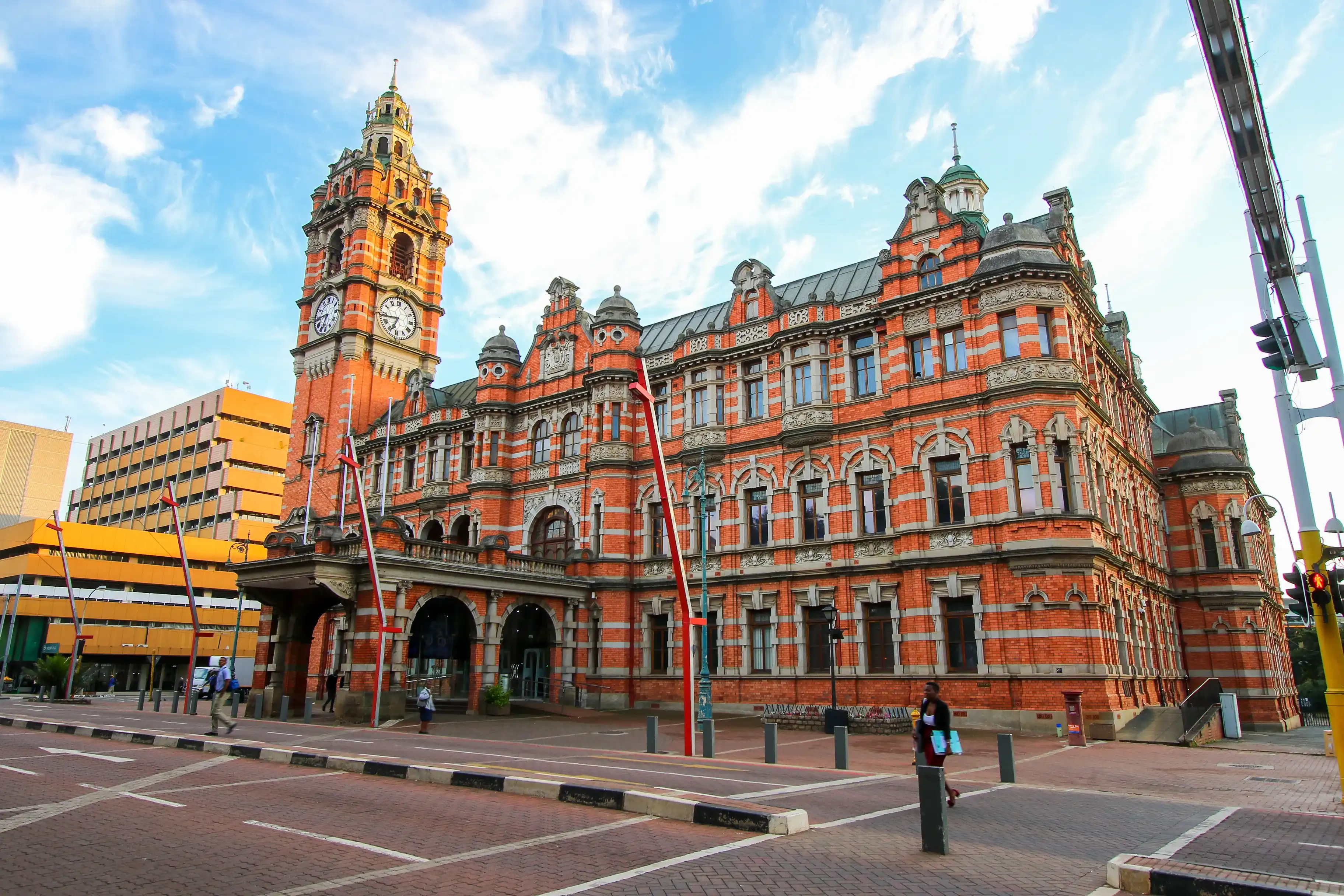Pietermaritzburg City Hall in South Africa : the largest red brick building in the southern hemisphere Pietermaritzburg City Hall in South Africa : the largest red brick building in the southern hemisphere