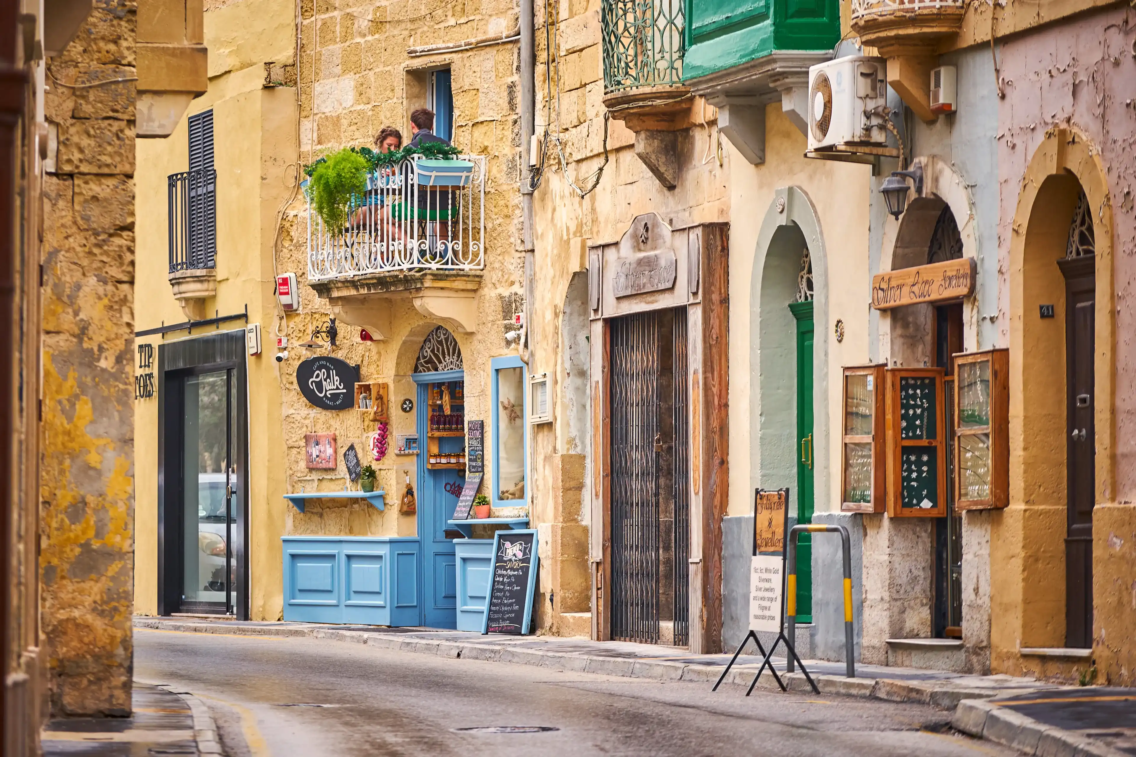 RABAT/MALTA - November 21, 2017: The main street in Rabat, Malta