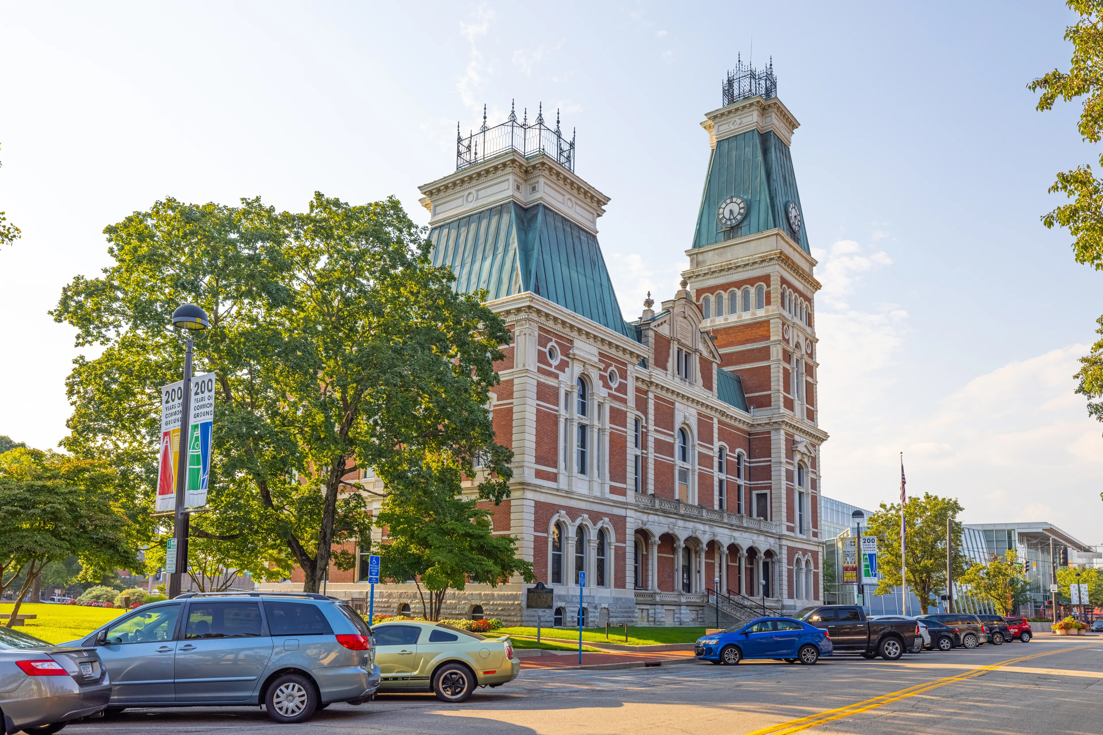 Columbus, Indiana, USA - August 20, 2021: The Bartholomew County Courthouse