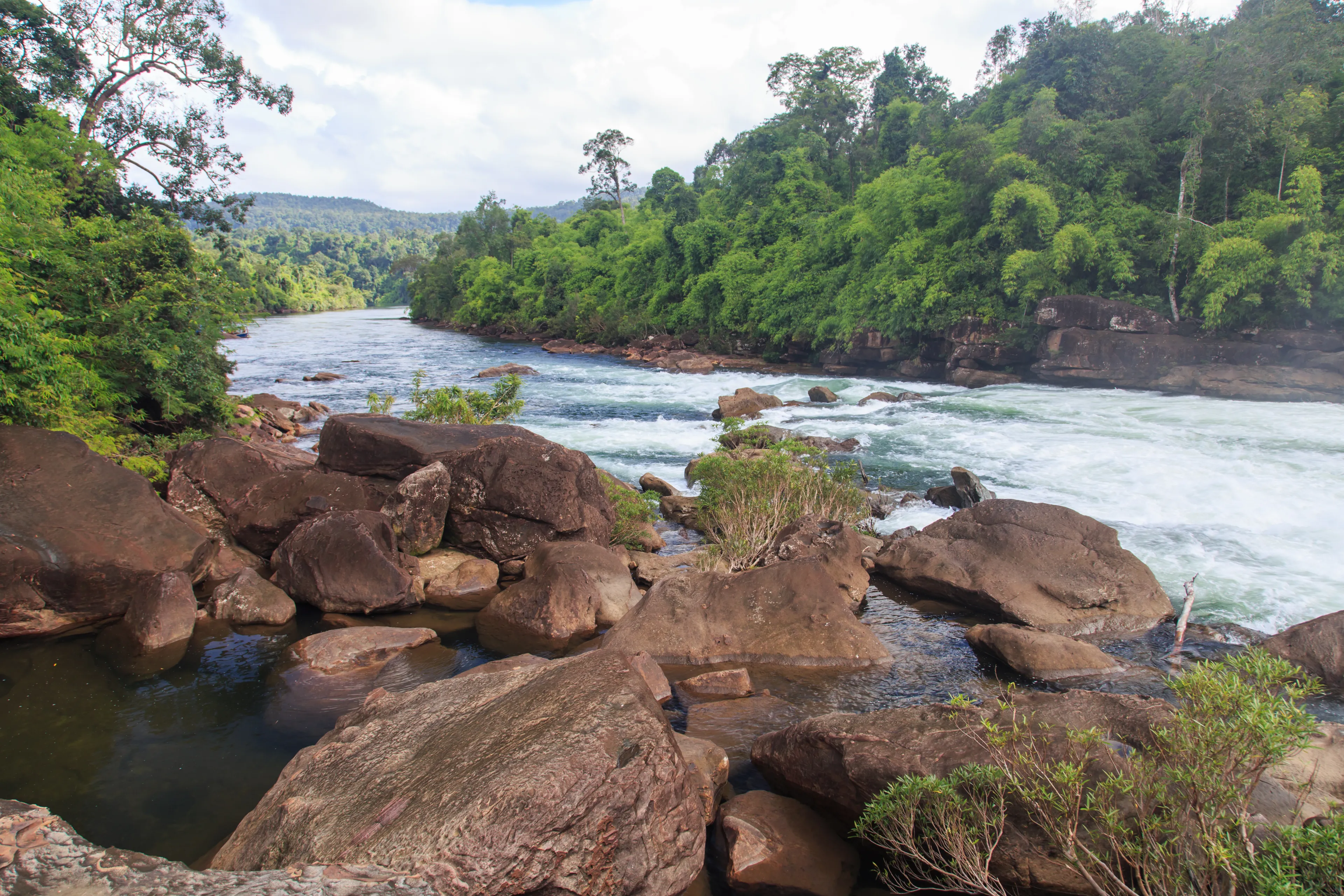 Tatai Waterfall is a big one of waterfall at Cambodia, 48 Road, Koh Kong, Cambodia.