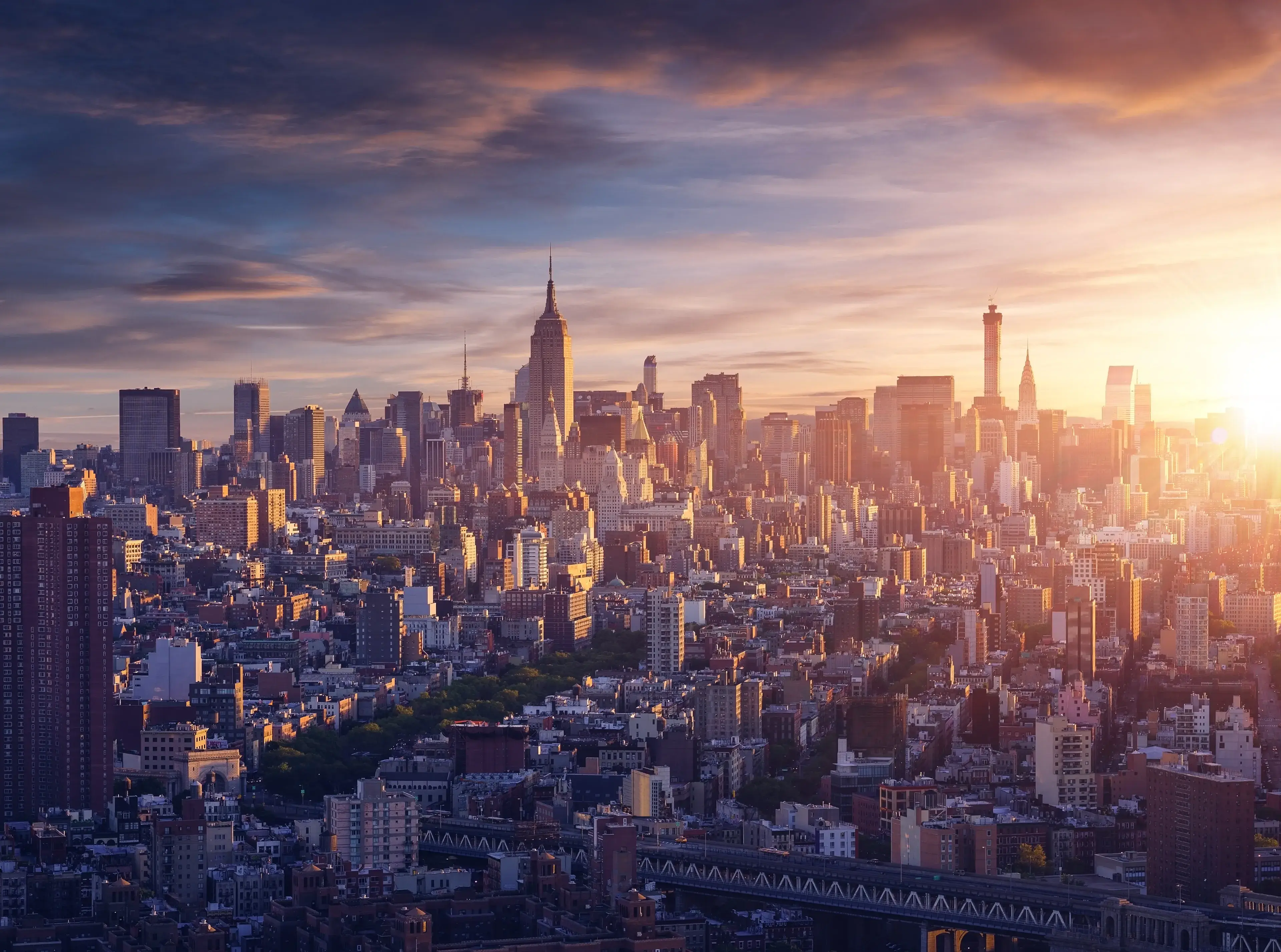 New York city before sunrise