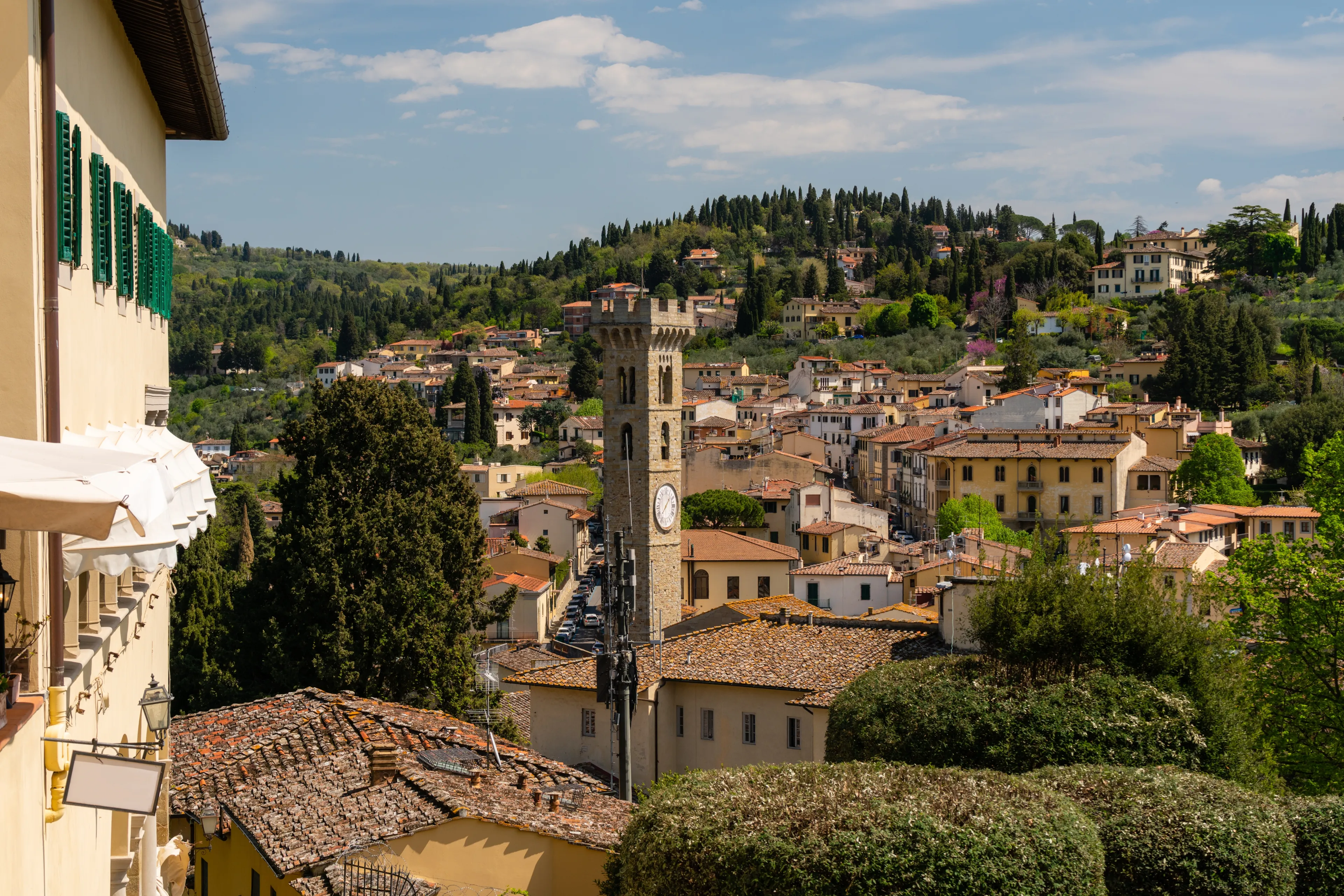 Fiesole on a sunny spring day, Florence, Tuscany, Italy