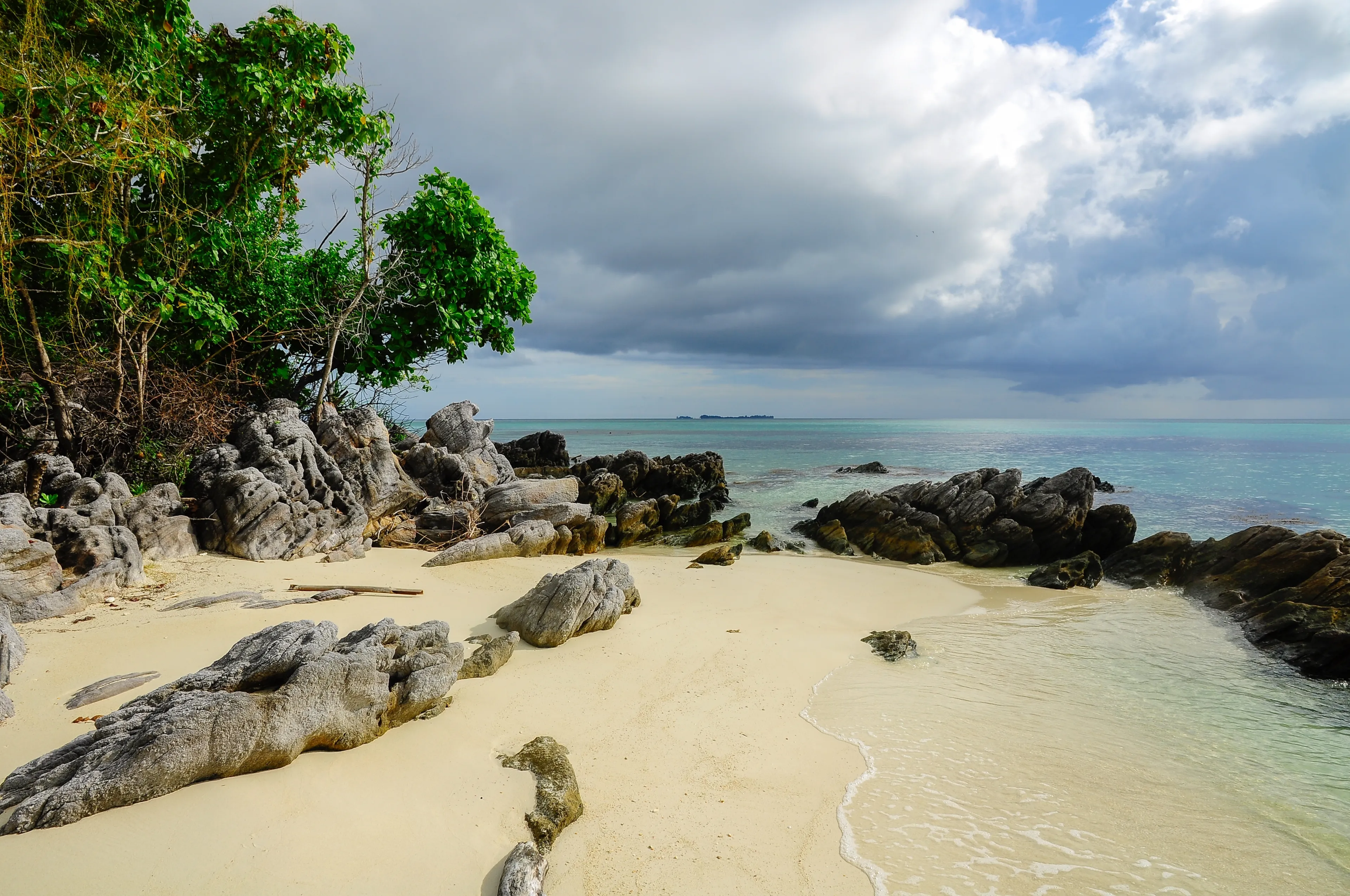 Wild stunning tropical beach in Karimunjawa, Indonesia