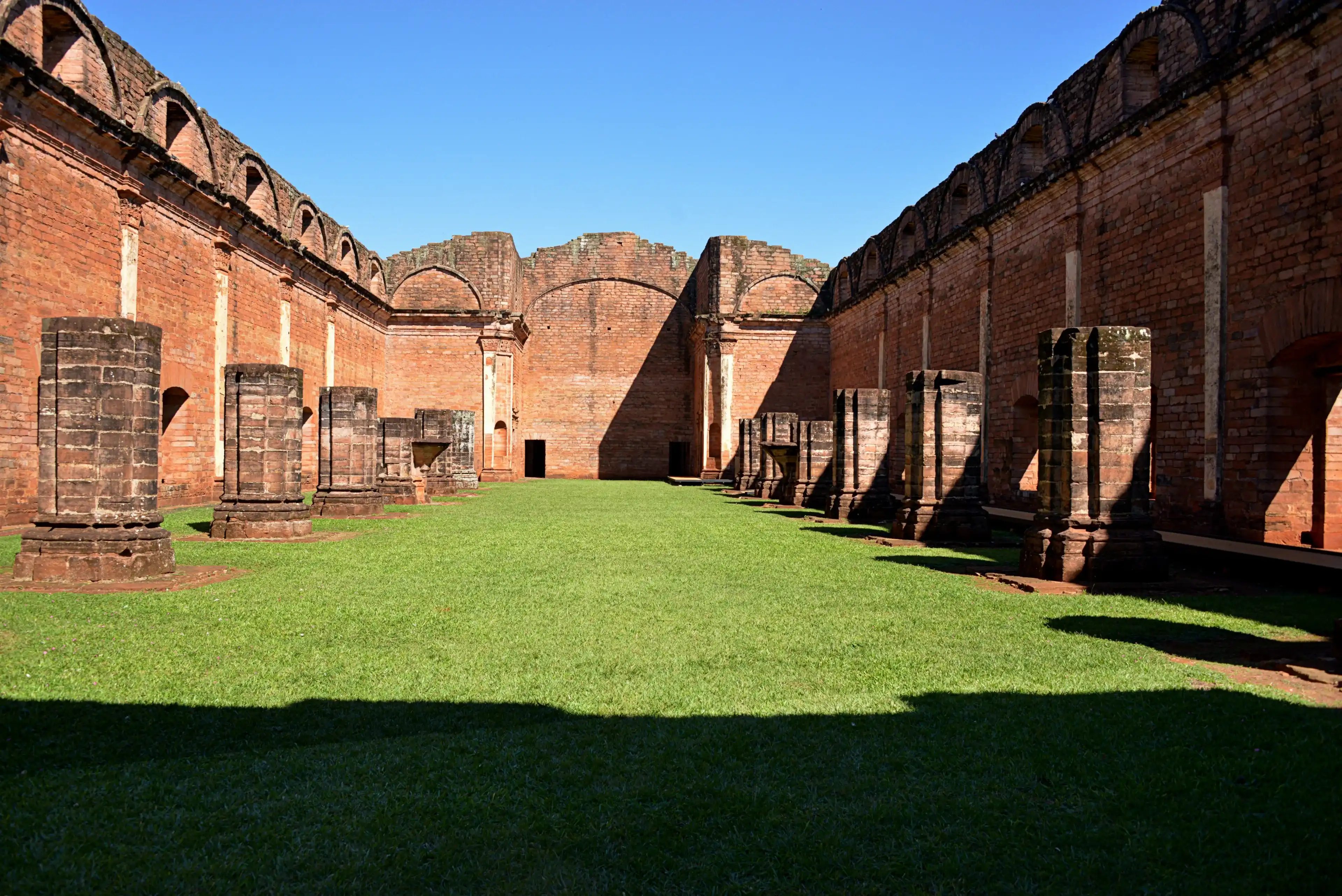 PARAGUAY ASUNCION 18/04/2019 Jesús de Tavaranguesi found in the Department of Itapúa, Paraguay, is a religious mission still preserved founded by Jesuit missionaries during the colonization 