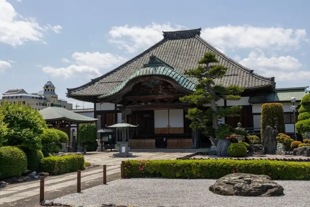 Kawagoe, Japan - 17 May 2024: Myoshoji Temple in Kawagoe, Japan. Myoshoji is the temple of Jurojin, the god of longevity Kawagoe, Japan - 17 May 2024: Myoshoji Temple in Kawagoe, Japan. Myoshoji is the temple of Jurojin, the god of longevity