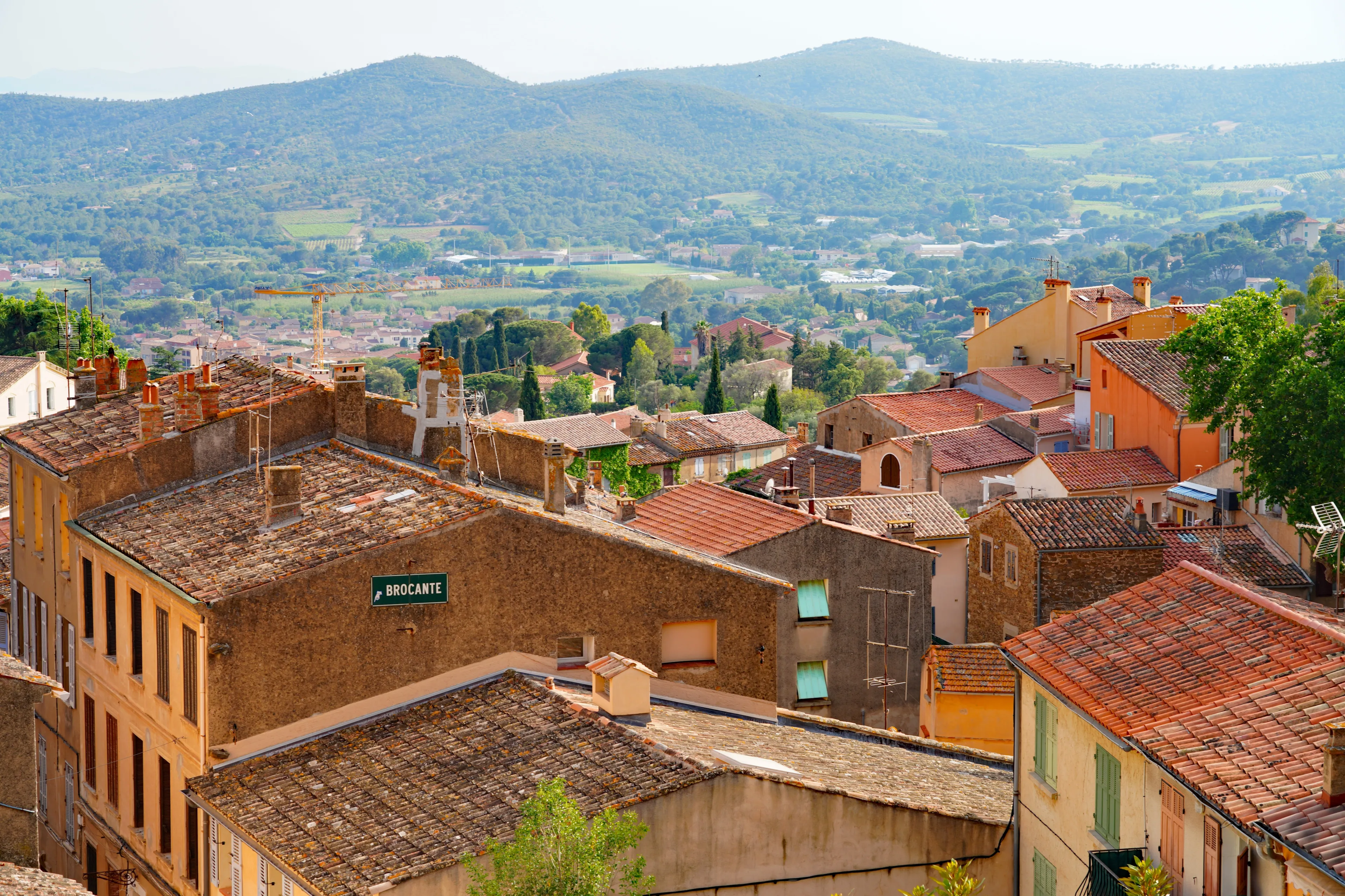 BORMES-LES-MIMOSAS, FRANCE -17 MAY 2023- Day view of Bormes-les-Mimosas, a medieval Provencal village on the French Riviera in the Var departement of France near Le Lavandou and Toulon.