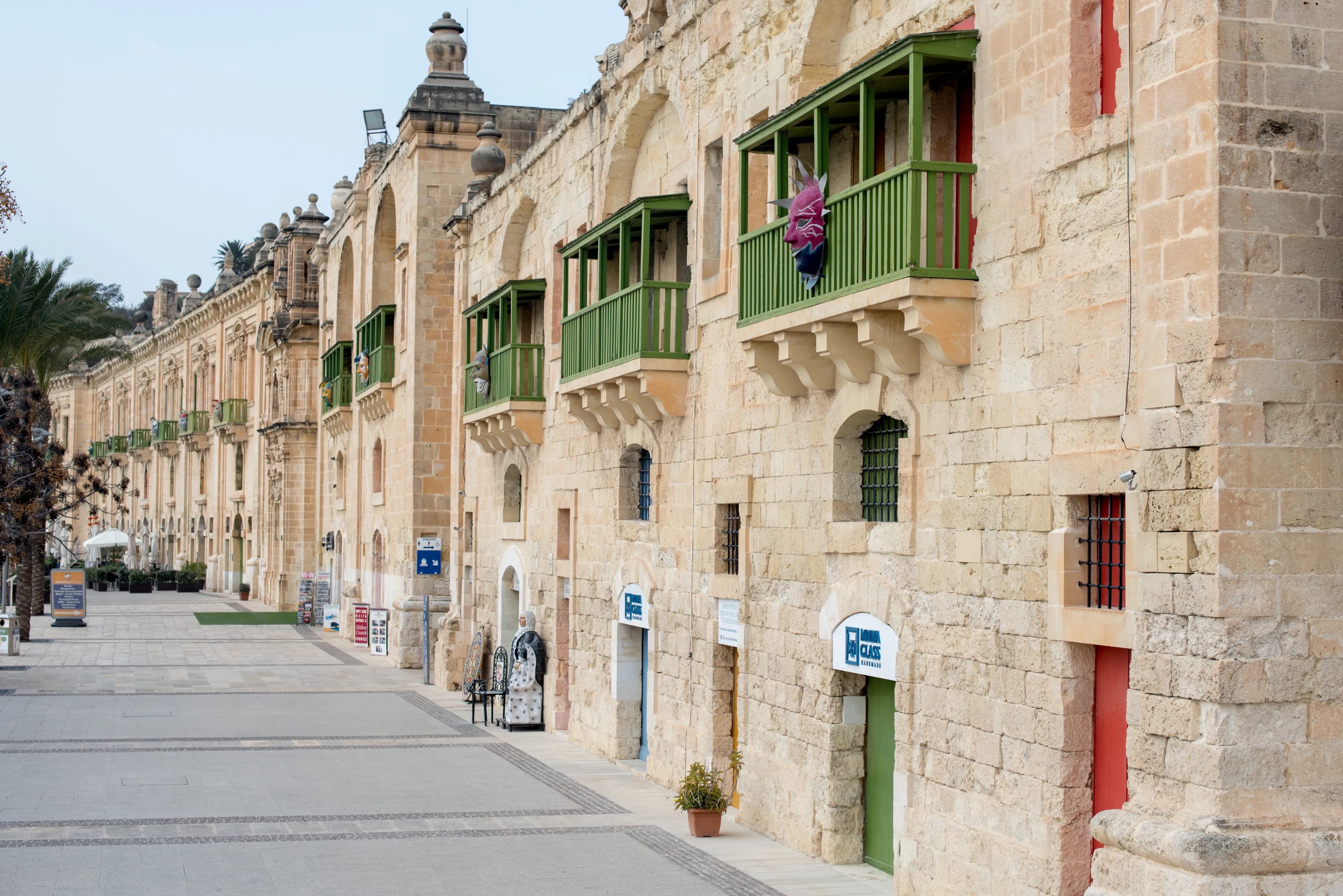 Pinto stores at the Valletta Waterfront, February 2017, Malta island
