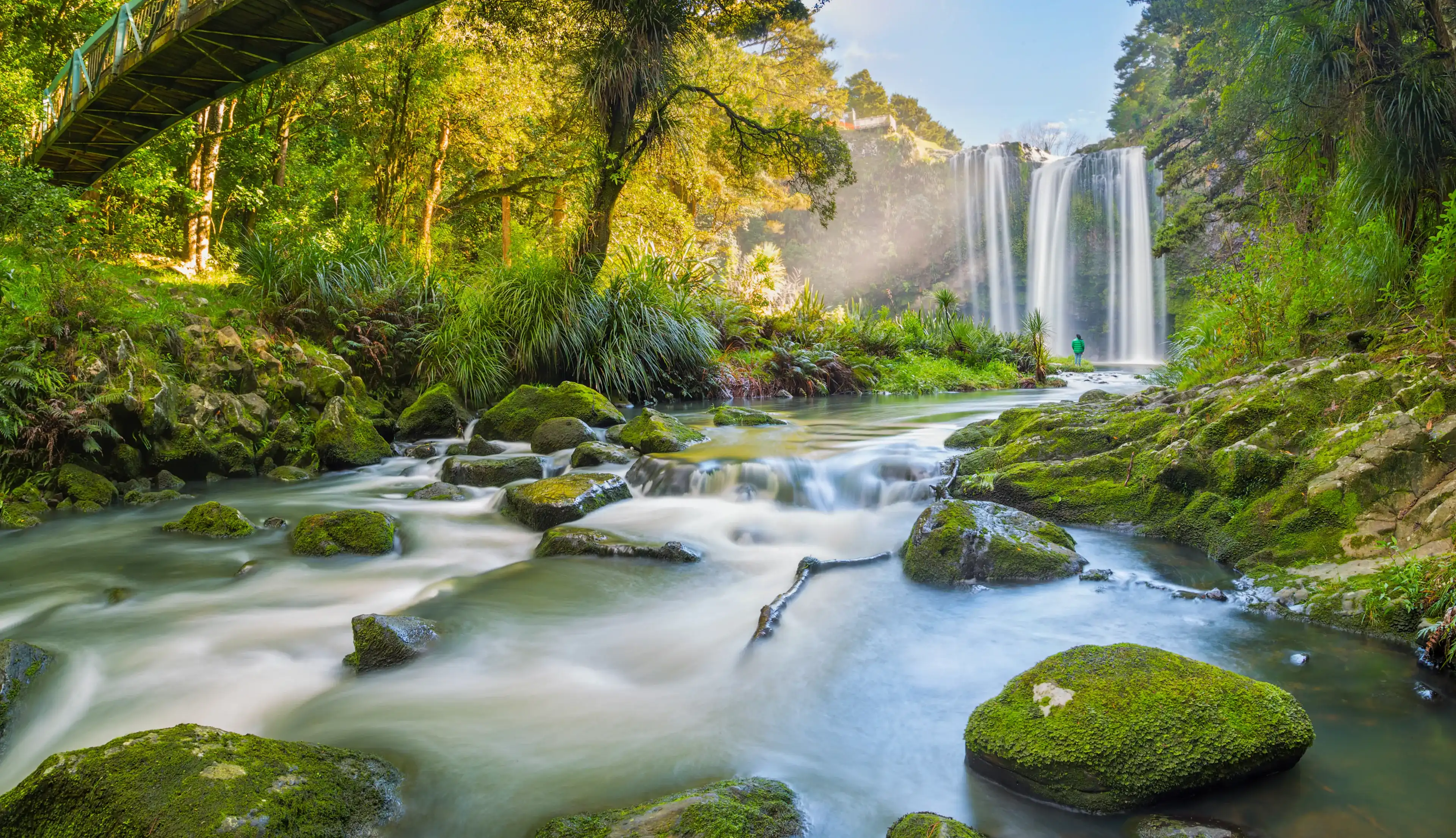 Beauty of the Whangarei falls, Northland, New Zealand is unmatched and heavenly on a clear sunny day. The picturesque waterfall is 26.3m high and falls over basalt cliffs. Beauty of the Whangarei falls, Northland, New Zealand is unmatched and heavenly on a clear sunny day. The picturesque waterfall is 26.3m high and falls over basalt cliffs.