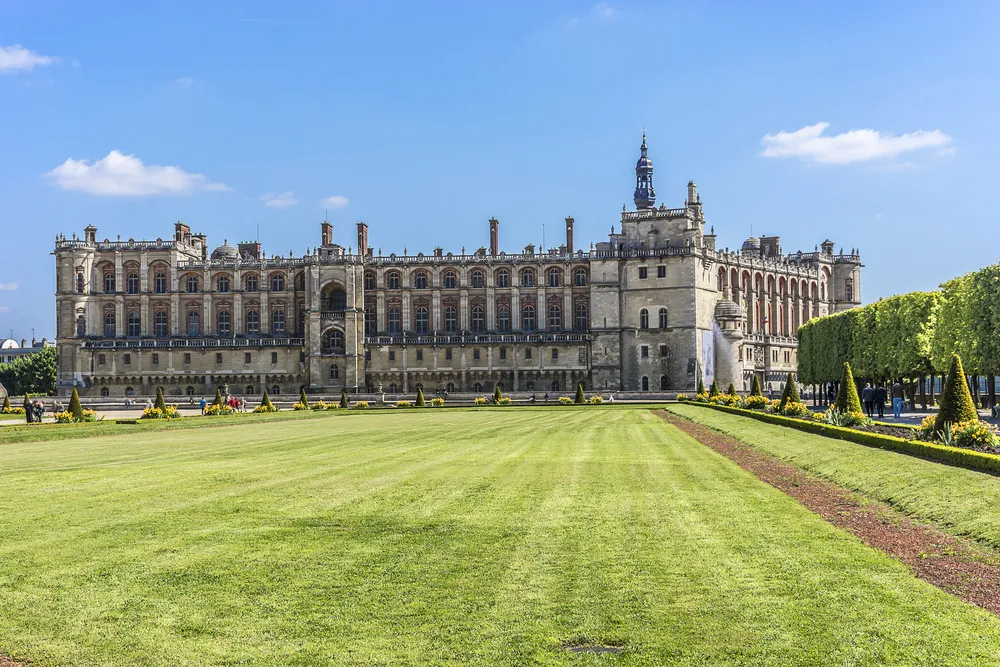 Chateau de Saint-Germain-en-Laye, around 13 miles west of Paris. Work at Chateau was begun in 1124 by Louis VI as a fortified hunting-lodge. It now - National Museum of Archaeology. France.