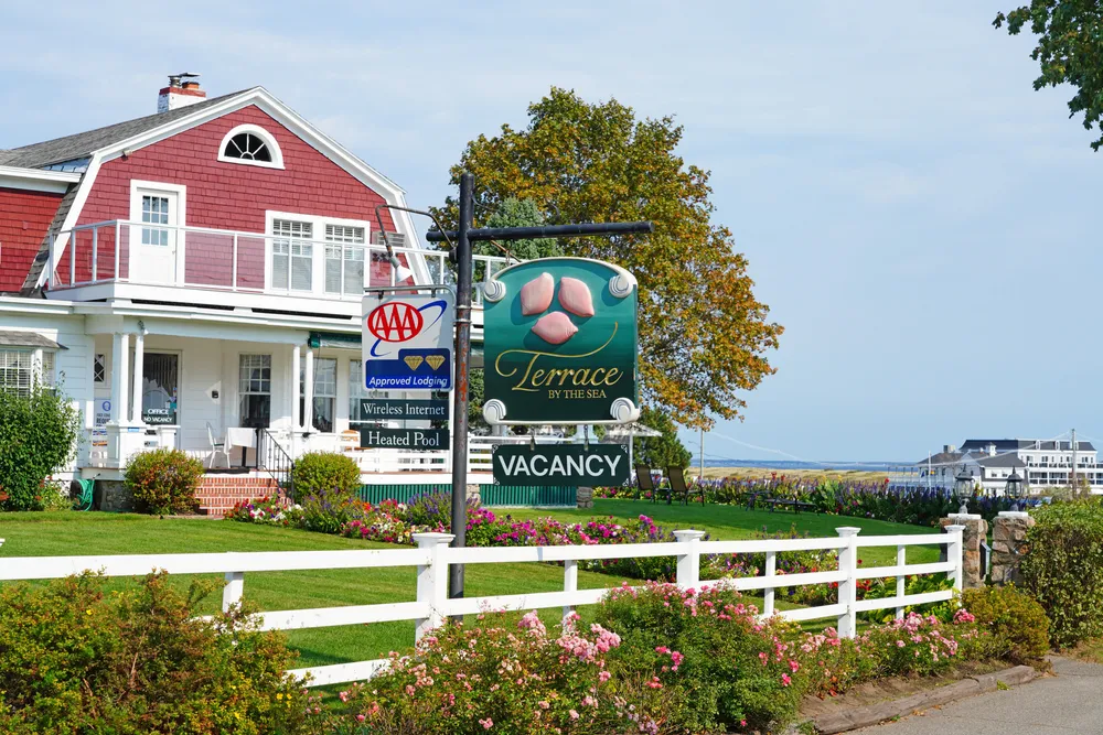 OGUNQUIT, ME -10 OCT 2020- View of the town of Ogunquit, Maine, a resort town located on the Southern Coast of Maine, United States.