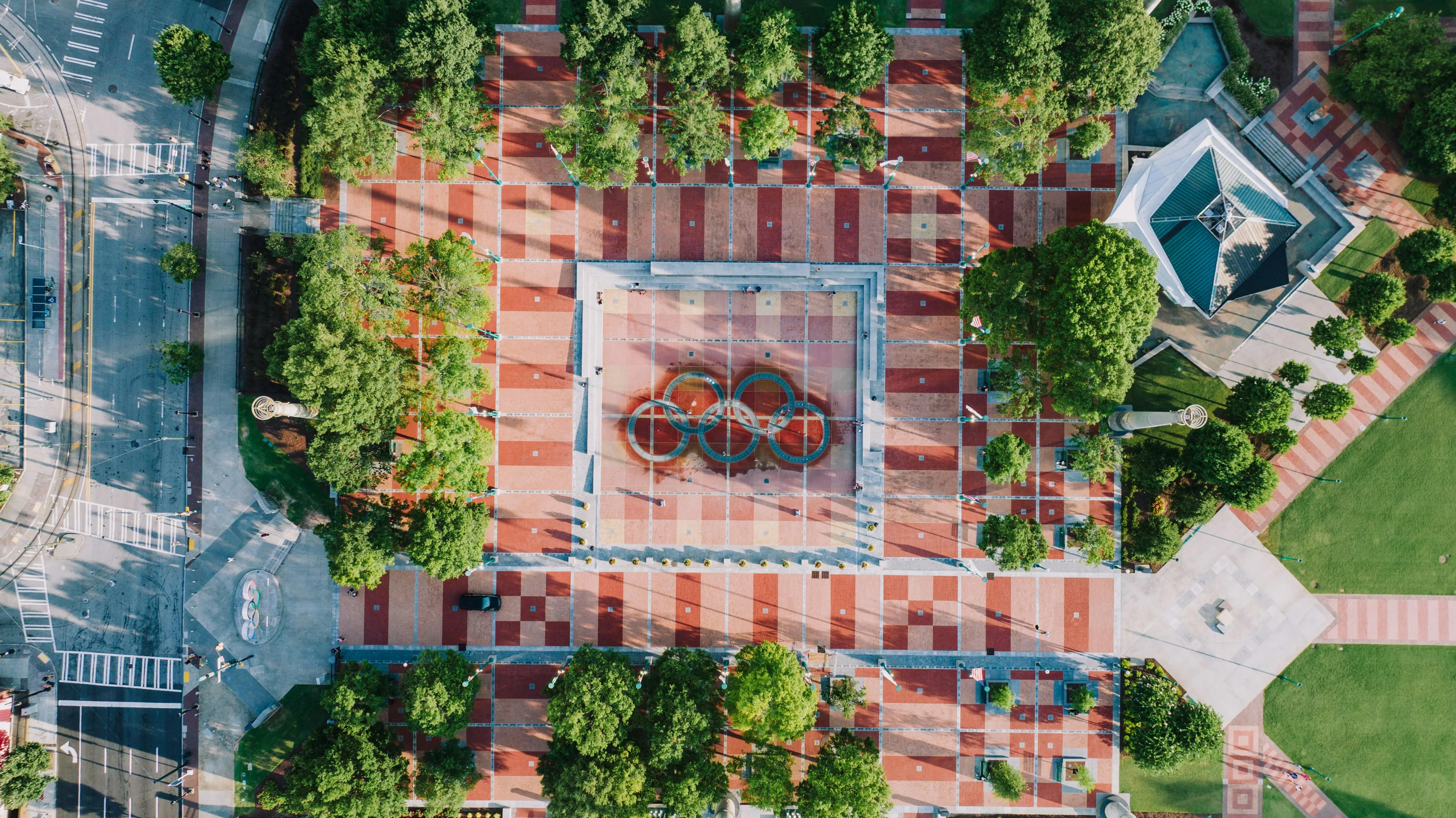Aerial View of Centennial Olympic Park, Atlanta