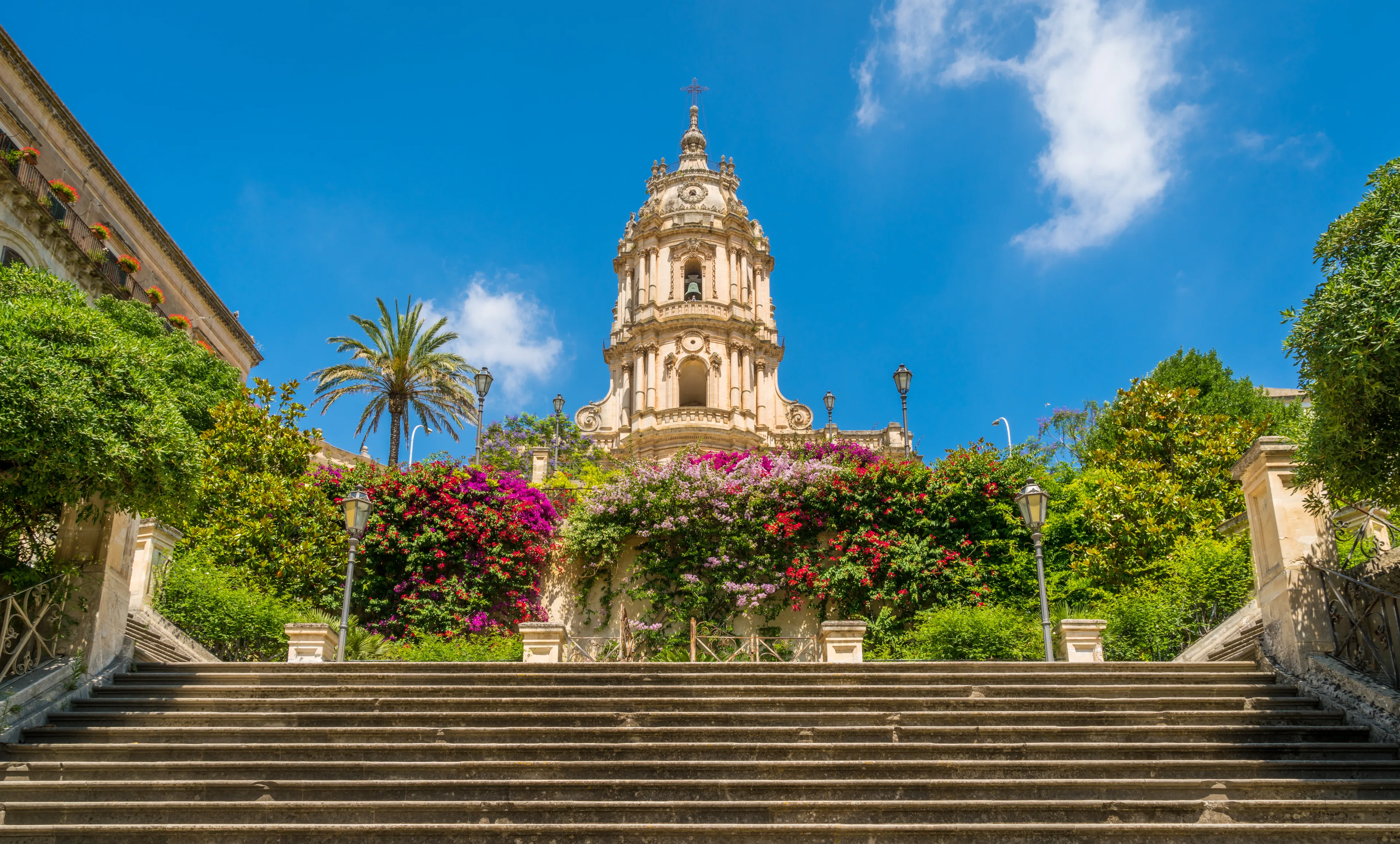 Duomo of San Giorgio in Modica, fine example of sicilian baroque art. Sicily, southern Italy.