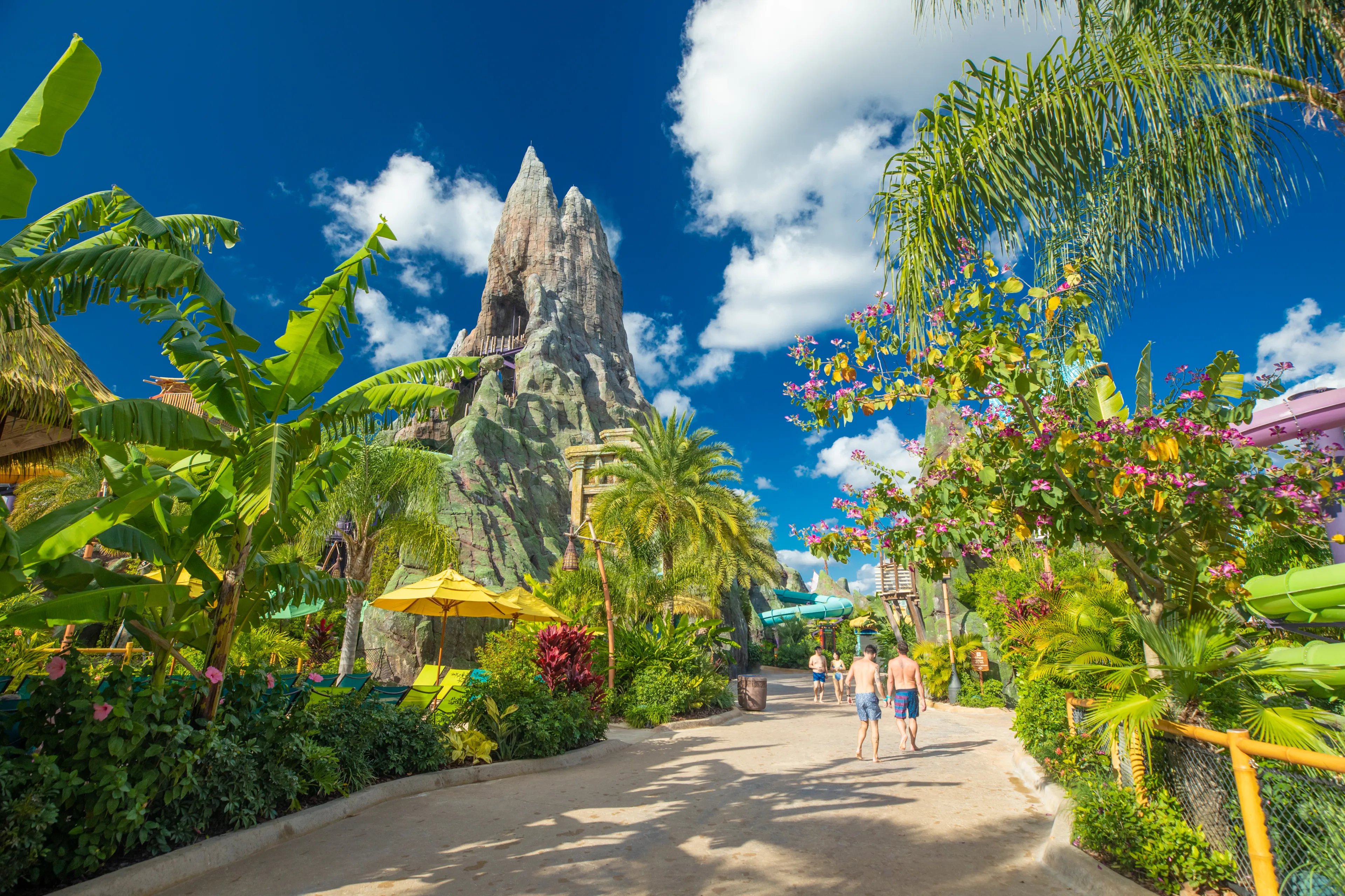 USA. FLORIDA. ORLANDO. JANUARY 2020: Aquapark Volcano Bay by Universal. 