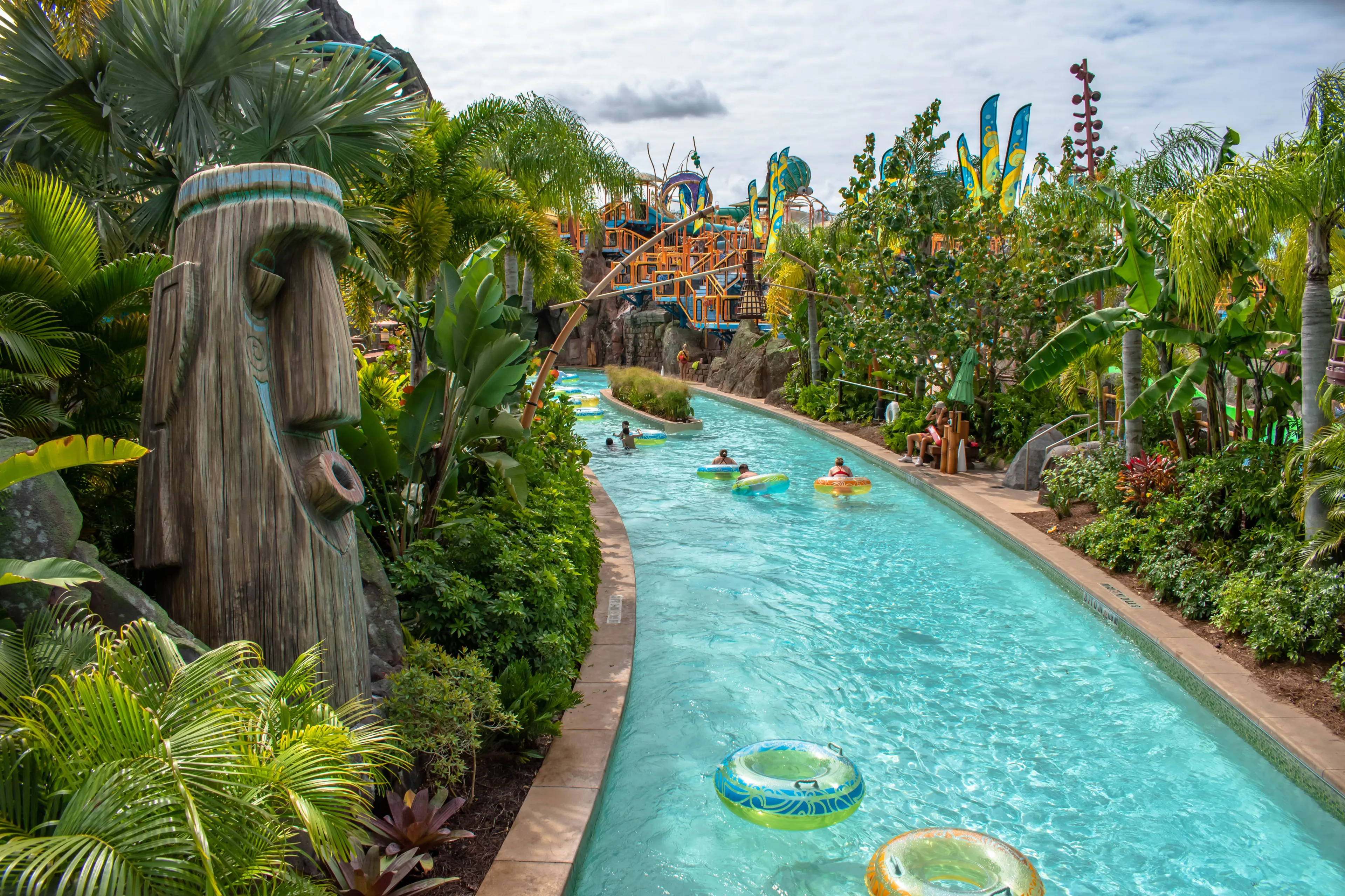 Orlando, Florida. March 10, 2020. People enjoying TeAwa The Fearless River at Volcano Bay in Universal Studios area 2