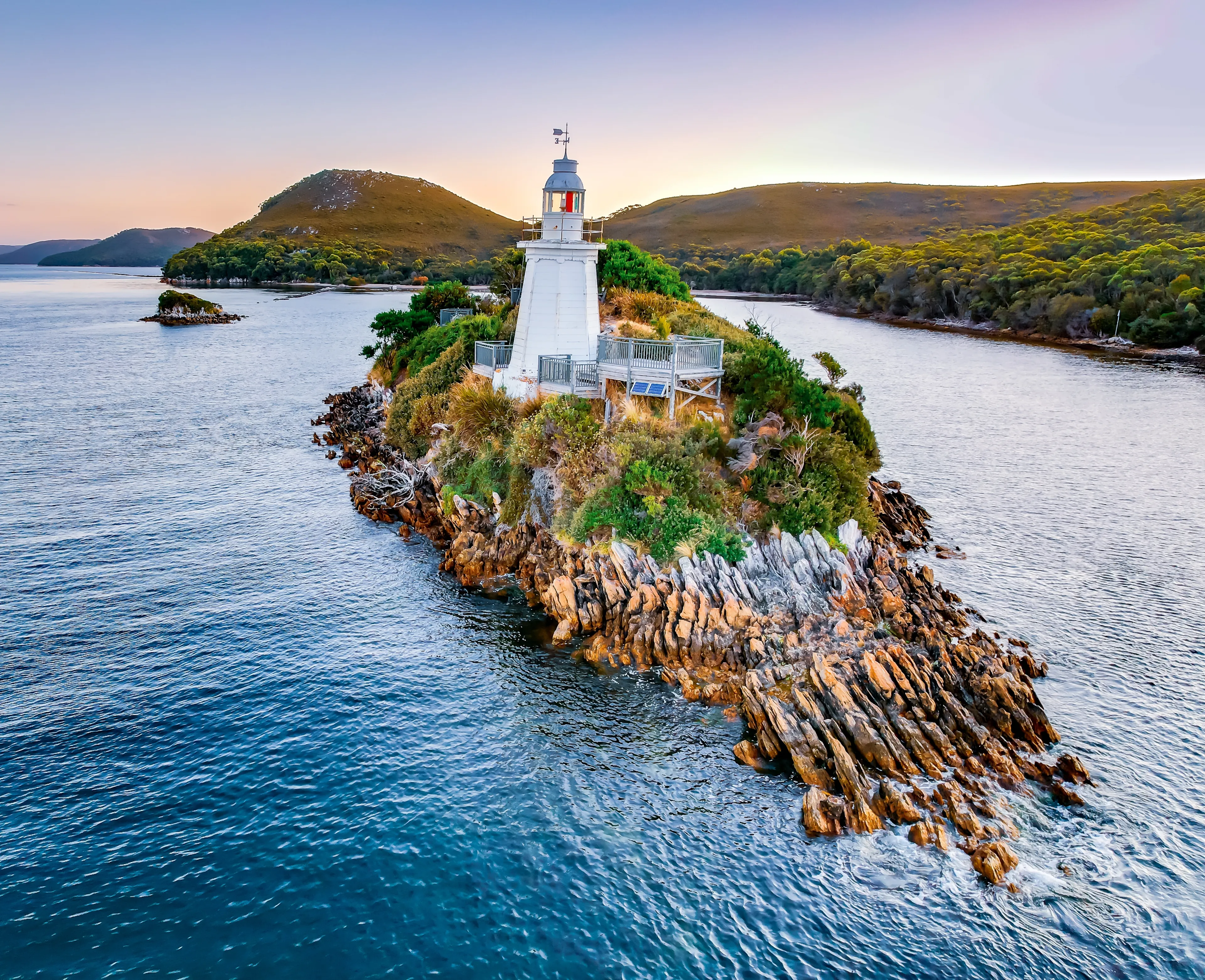 Macquarie Heads Lighthouse Island Tasmania