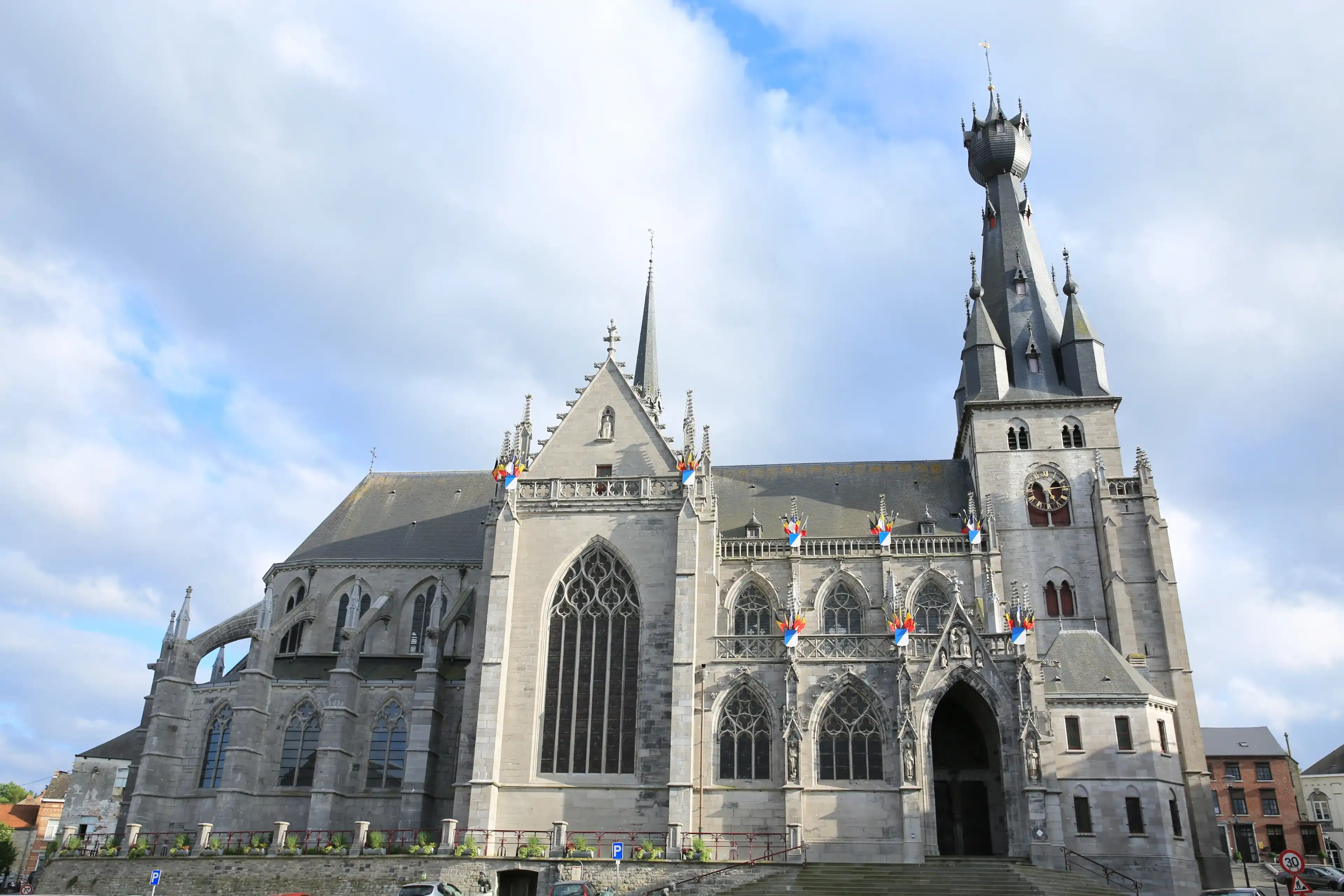The historic Saint Materne in Walcourt, Wallonia, Belgium
