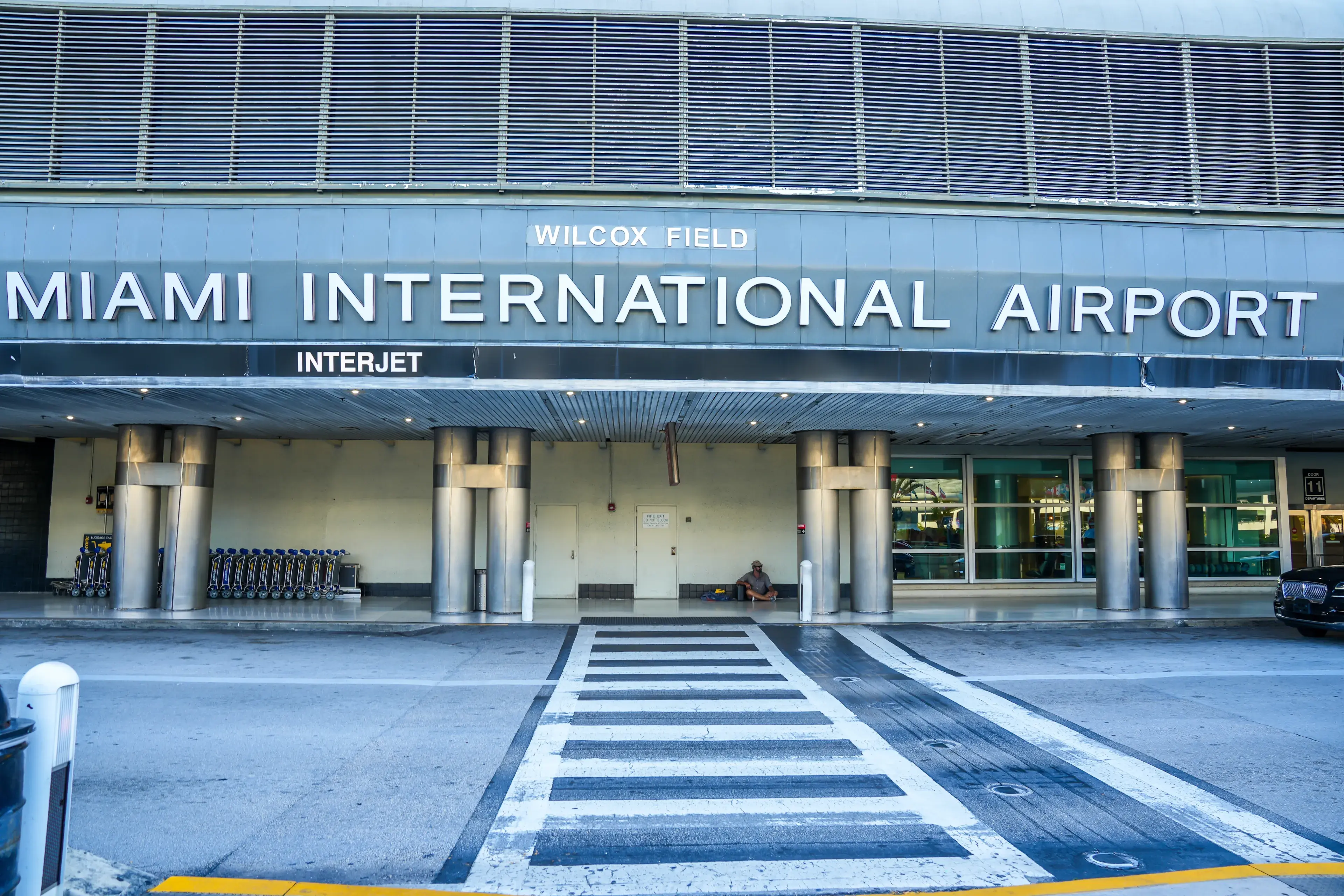 MIAMI, FLORIDA - APRIL 2, 2023: Miami International Airport Terminal MIAMI, FLORIDA - APRIL 2, 2023: Miami International Airport Terminal