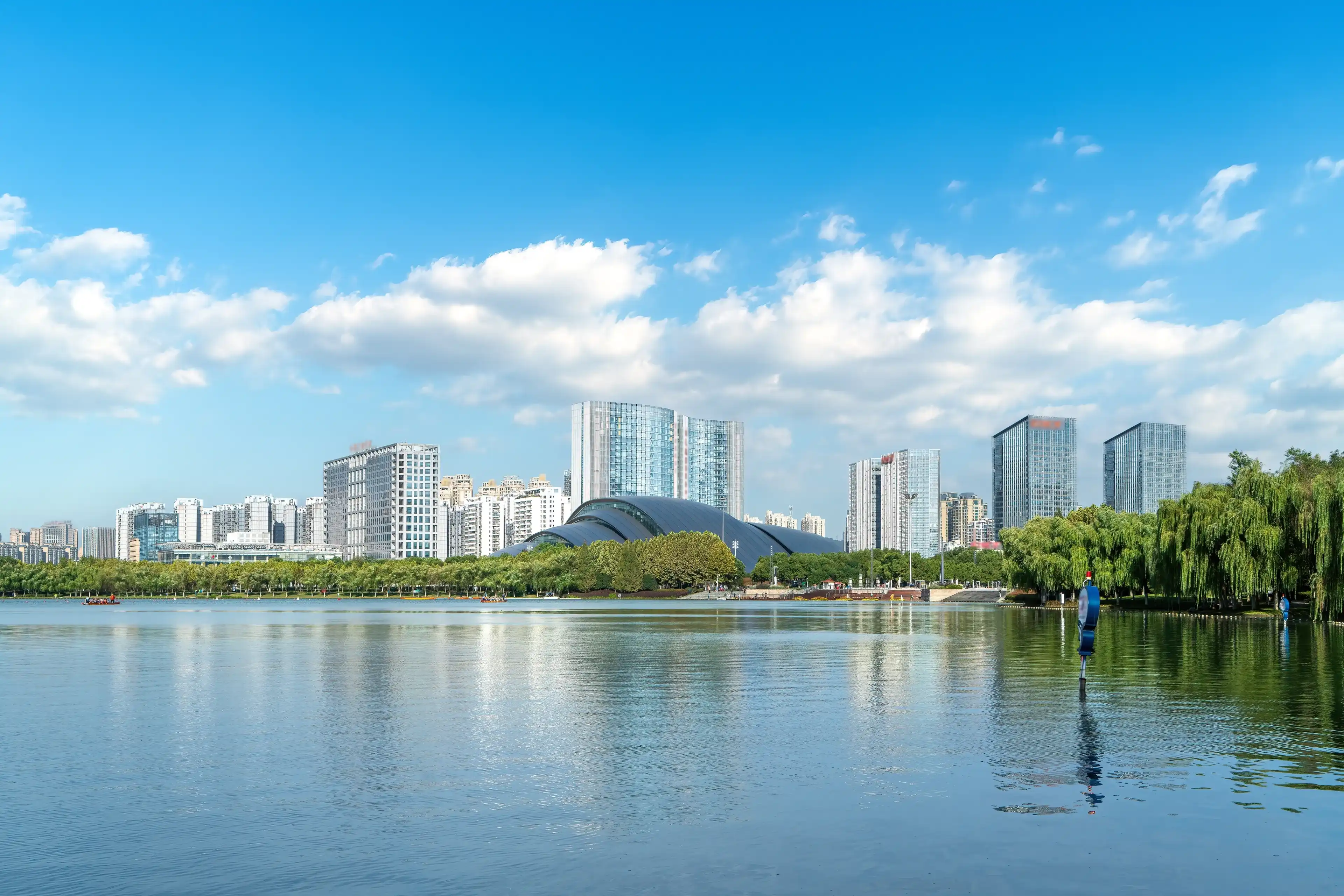 Street view of Hefei Financial District, China Street view of Hefei Financial District, China