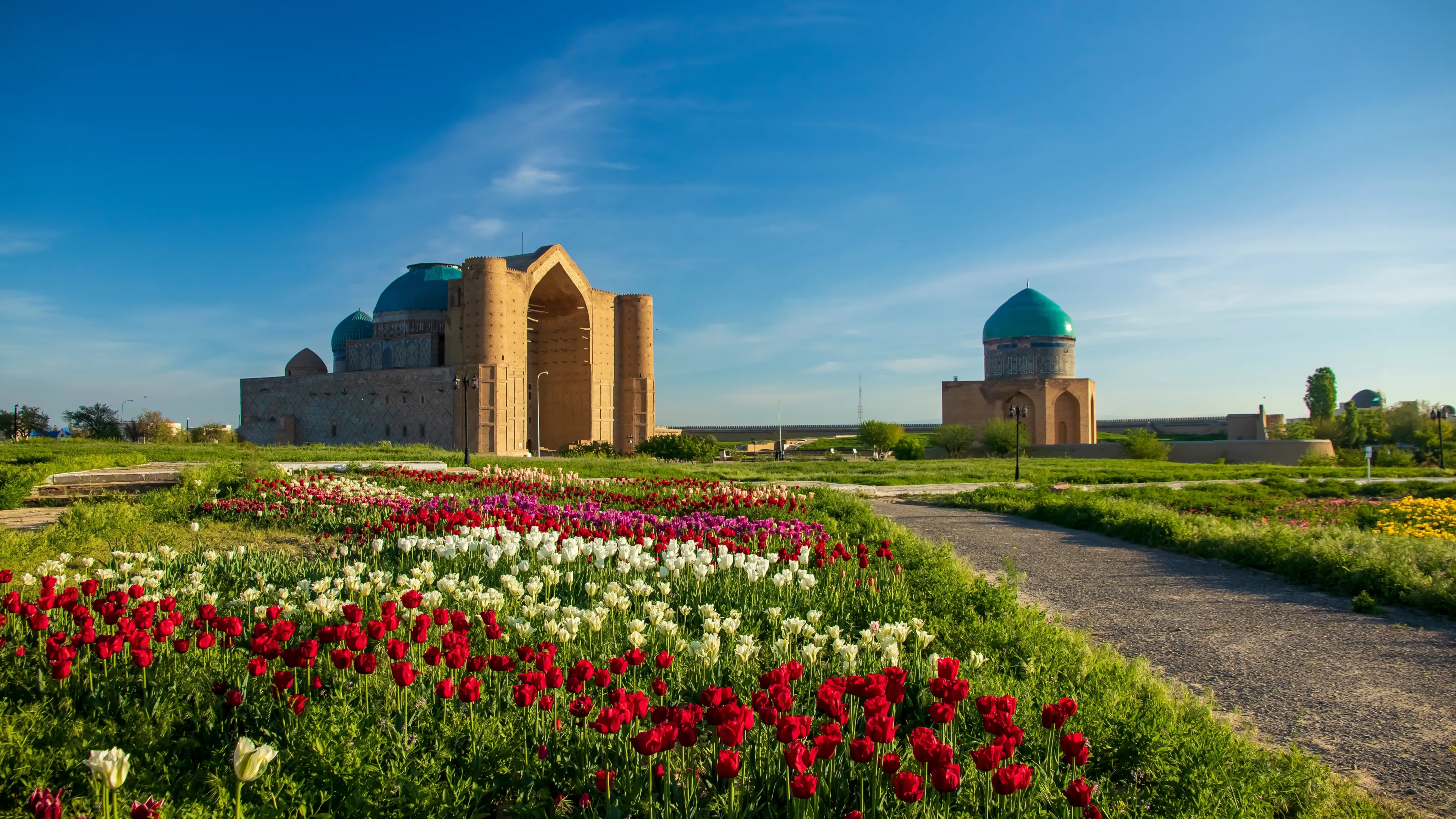 Turkistan,Kazakhstan,04.11.2019, The inscription includes verses from Surah Enam and "goodness is for Allah, forgiveness is for Allah." It says.