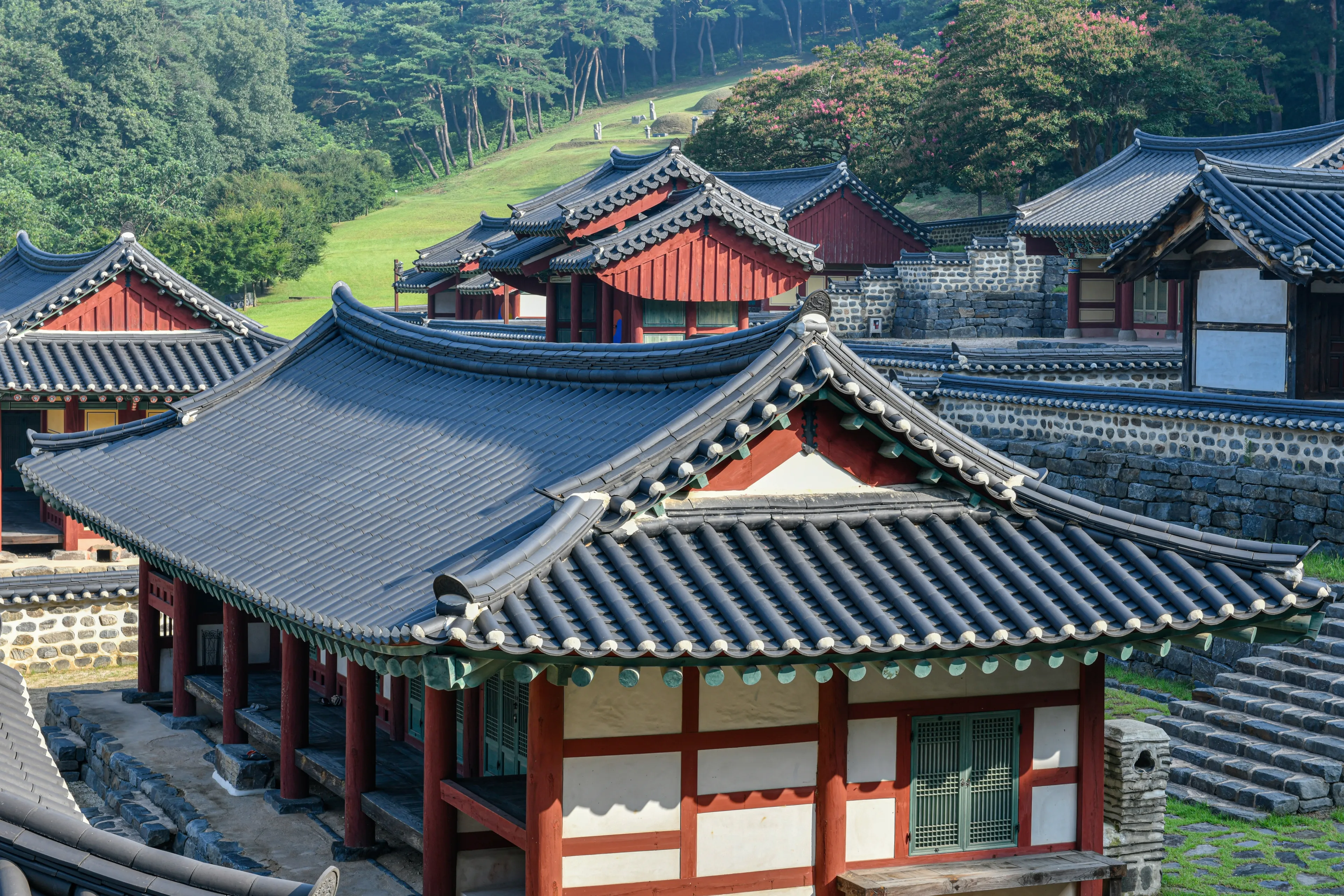 Munheonseowon Confucian Academy, Seocheon-gun, Chungnam, Korea and summer landscape.
