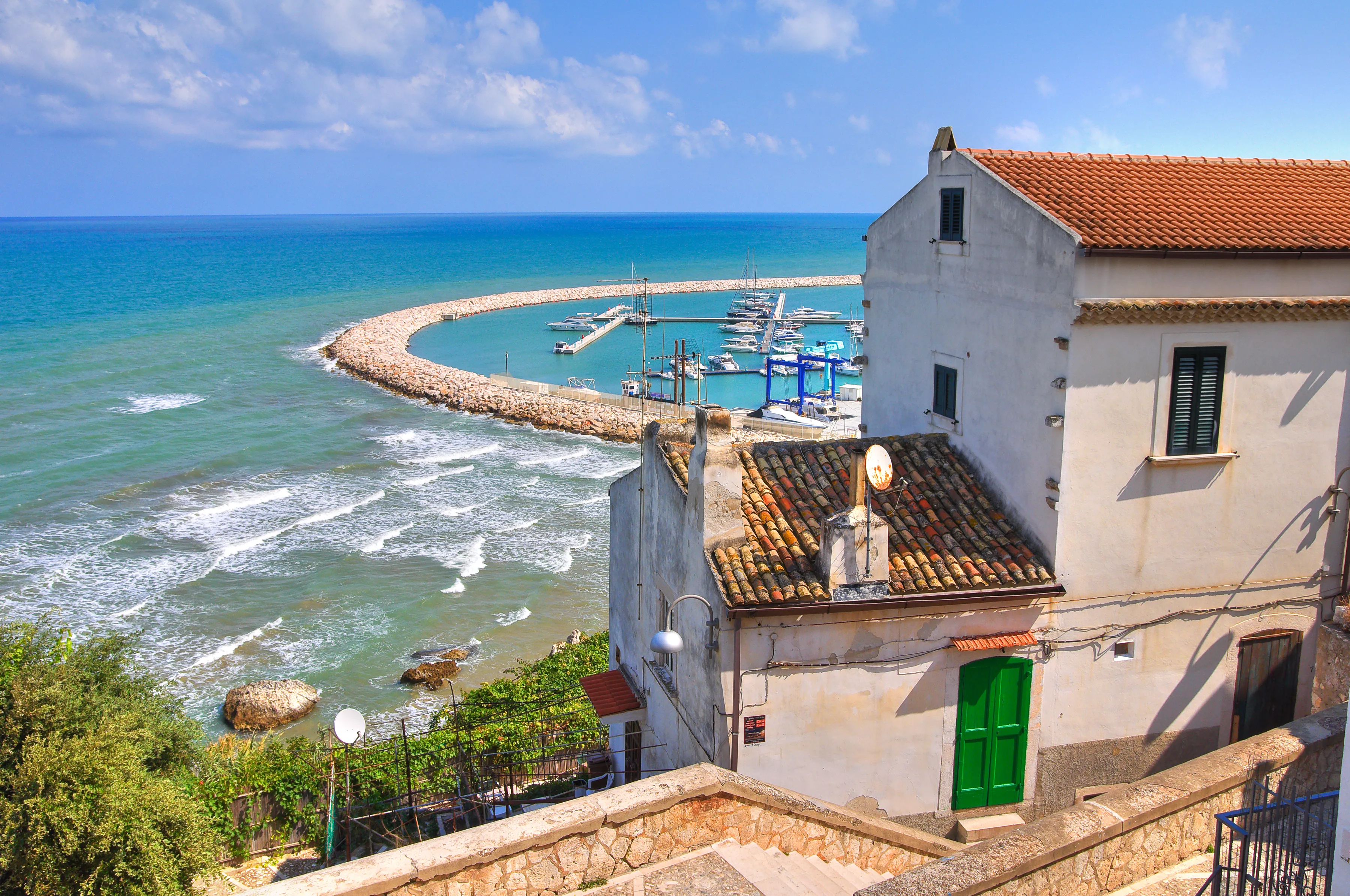 Panoramic view of Rodi Garganico. Puglia. Italy.