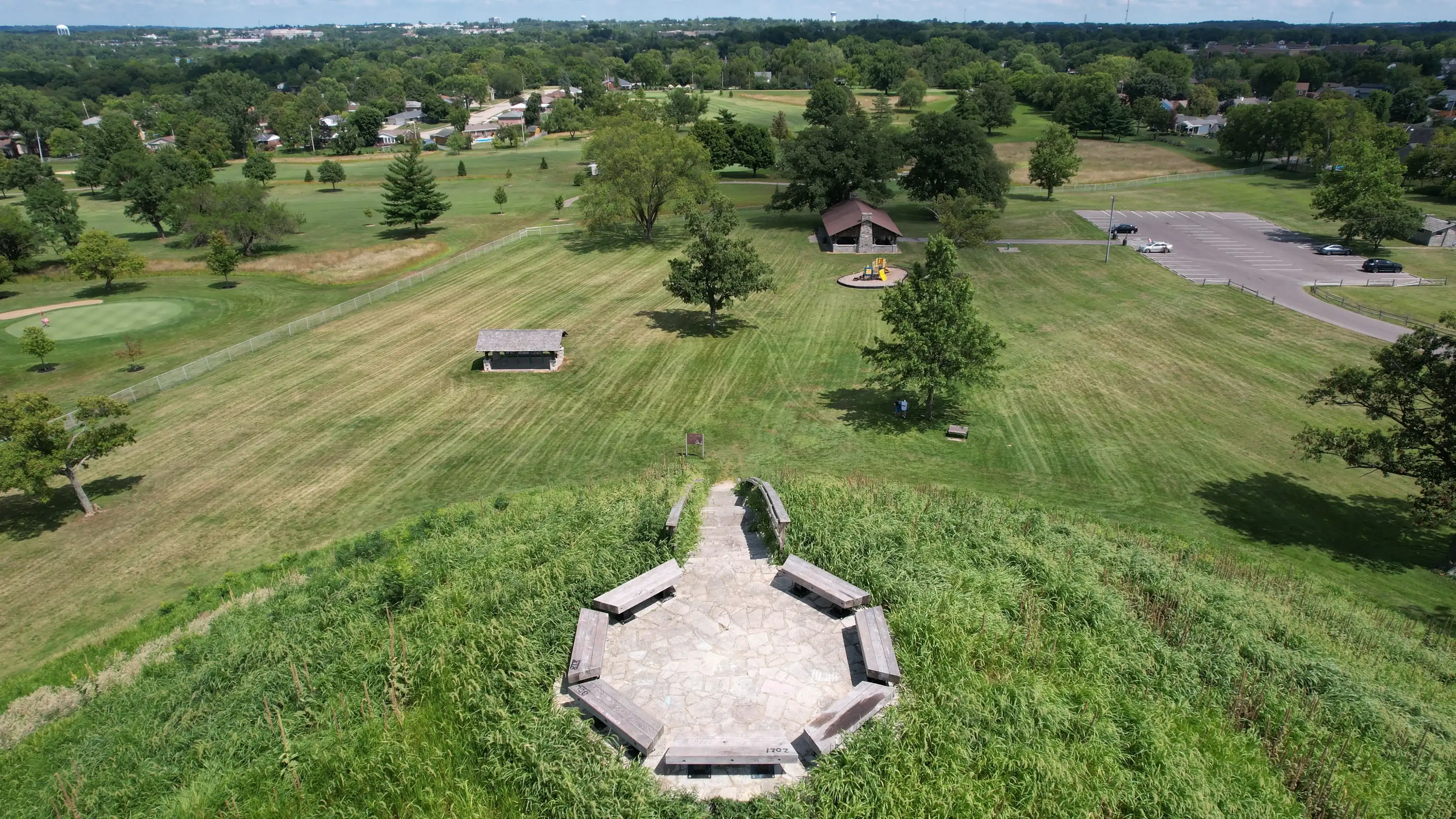 Mound park in Miamisburg Ohio