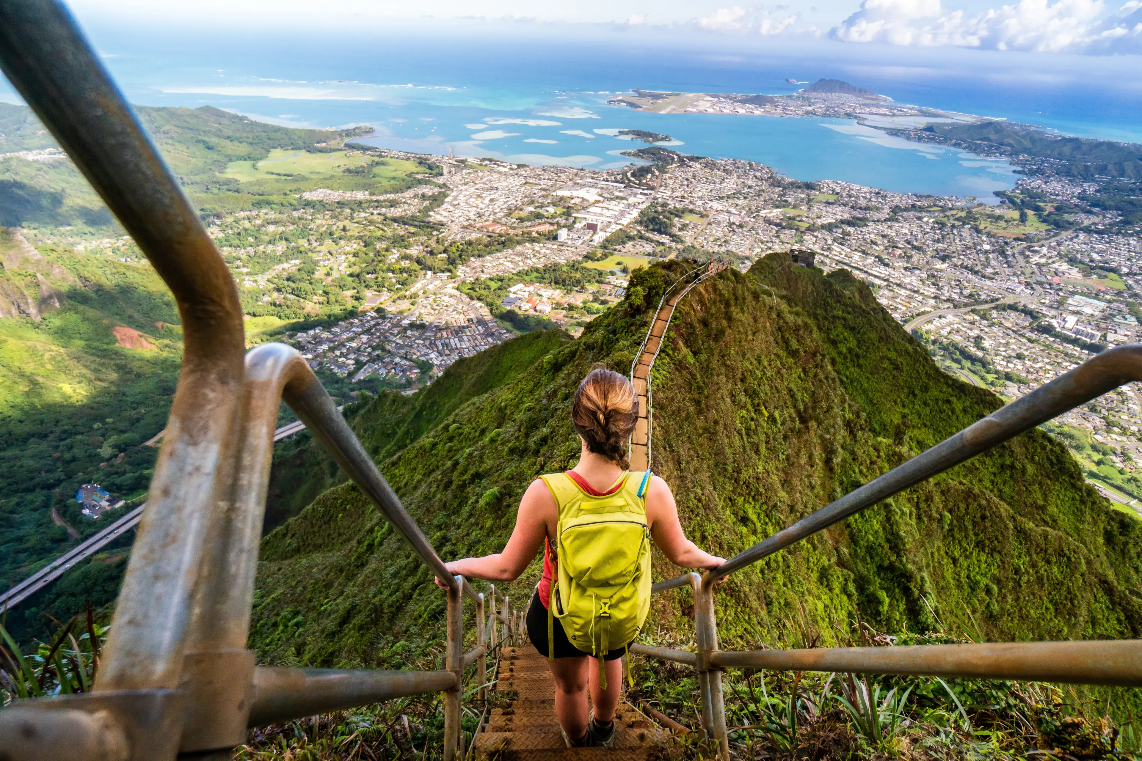 The Stairway to Heaven AKA The Haiku Stairs Hike in Oahu, Hawaii. The Stairway to Heaven AKA The Haiku Stairs Hike in Oahu, Hawaii.
