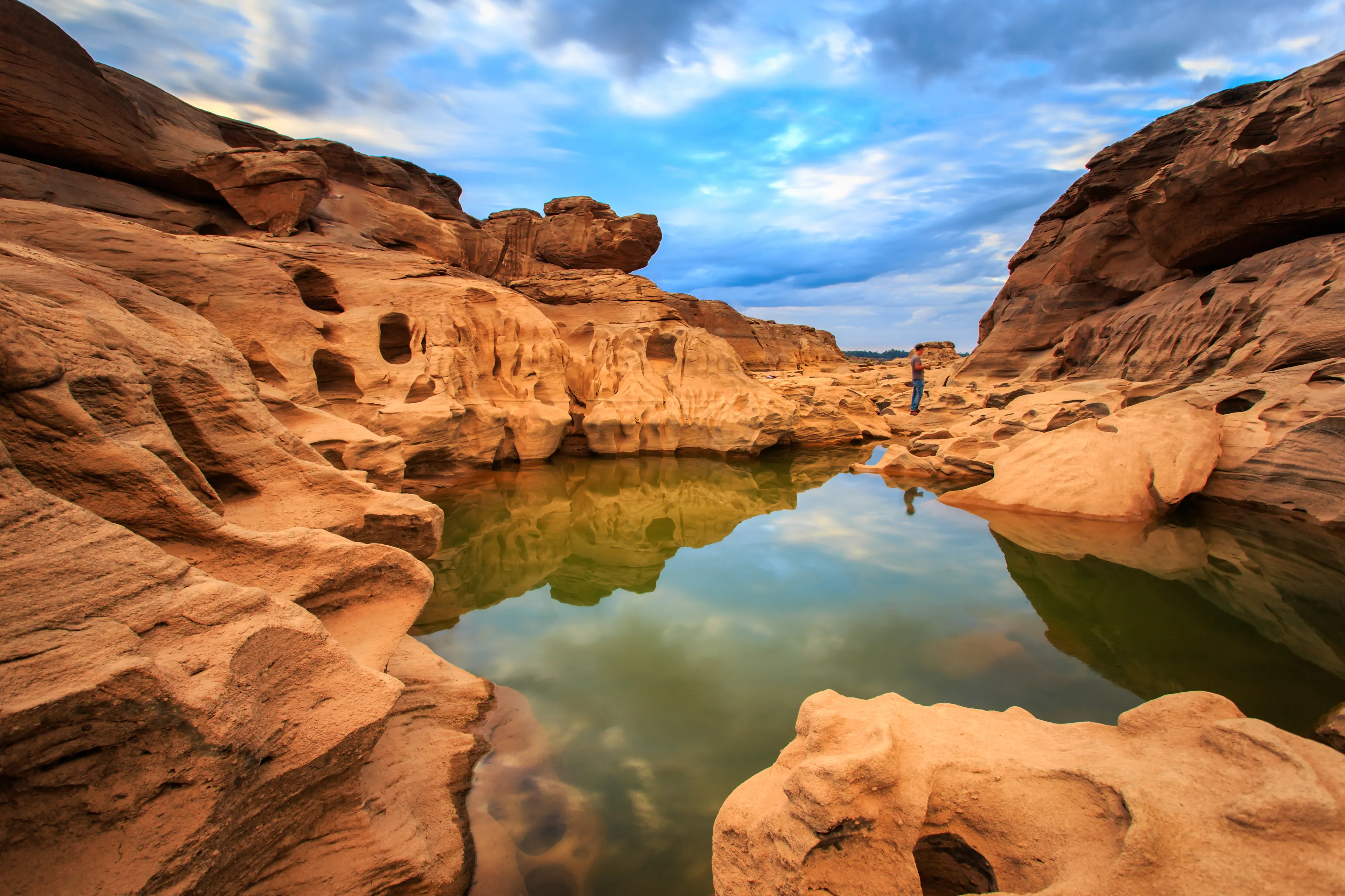 Thailand grand canyon (sam phan bok) at Ubon Ratchathani, Thailand.