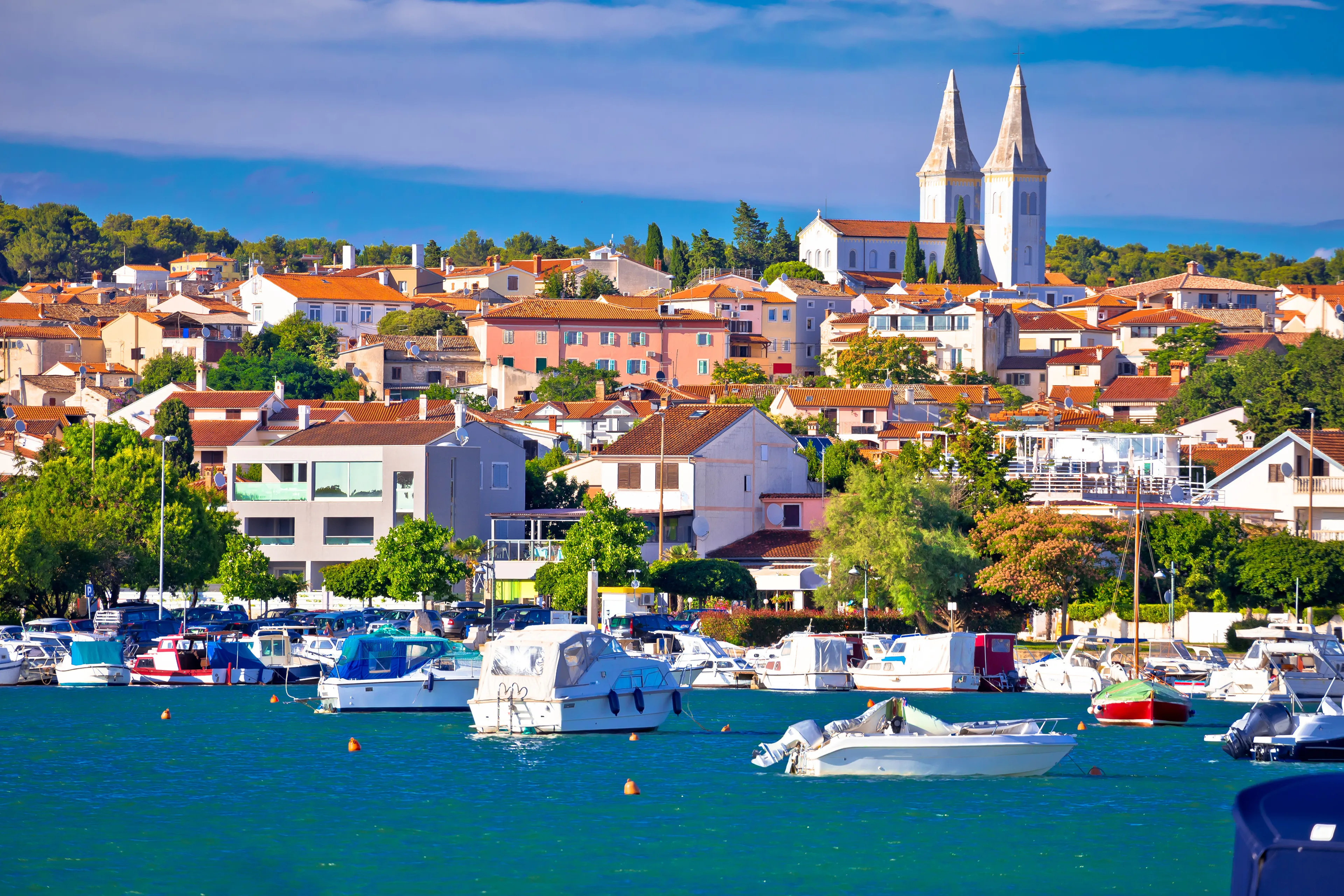 Town of Medulin waterfront view, Istria region of Croatia