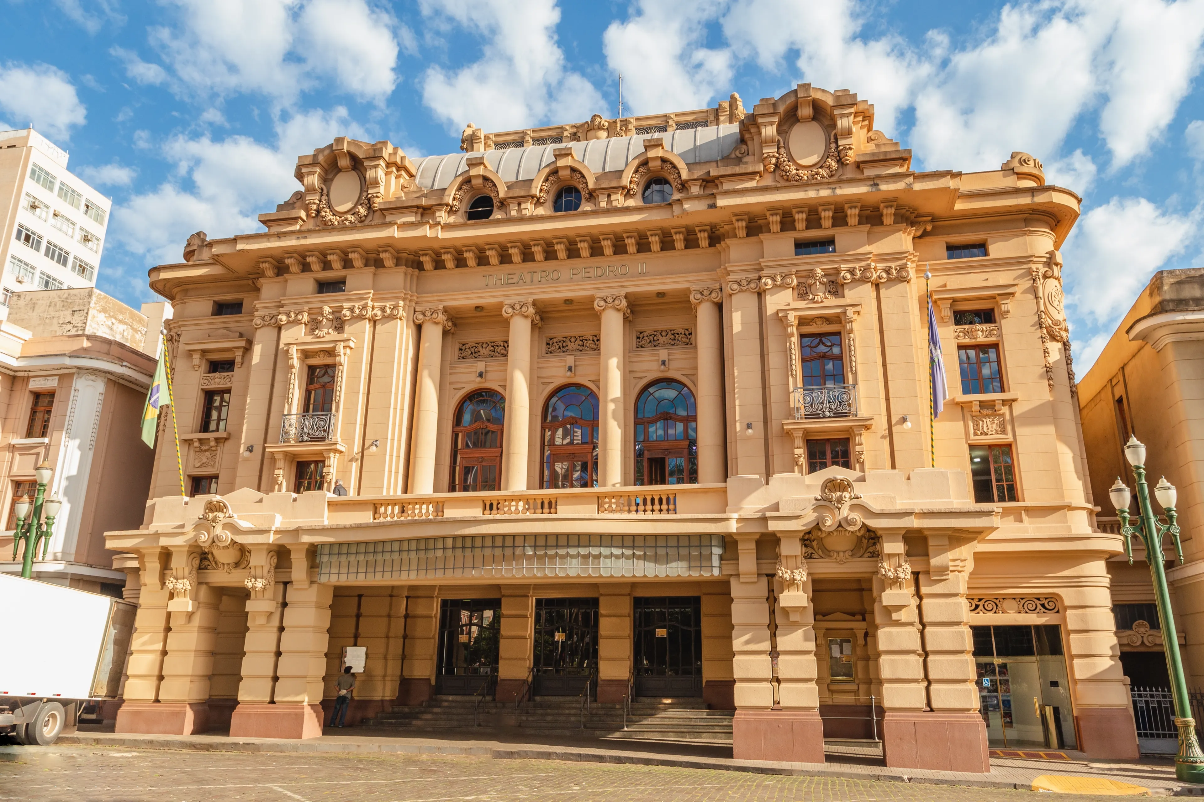 Ribeirão Preto São Paulo Brazil - Circa June 2022: Theatro Pedro II is a large theater located in the city of Ribeirão Preto, state of São Paulo, first class for symphonic music and opera.