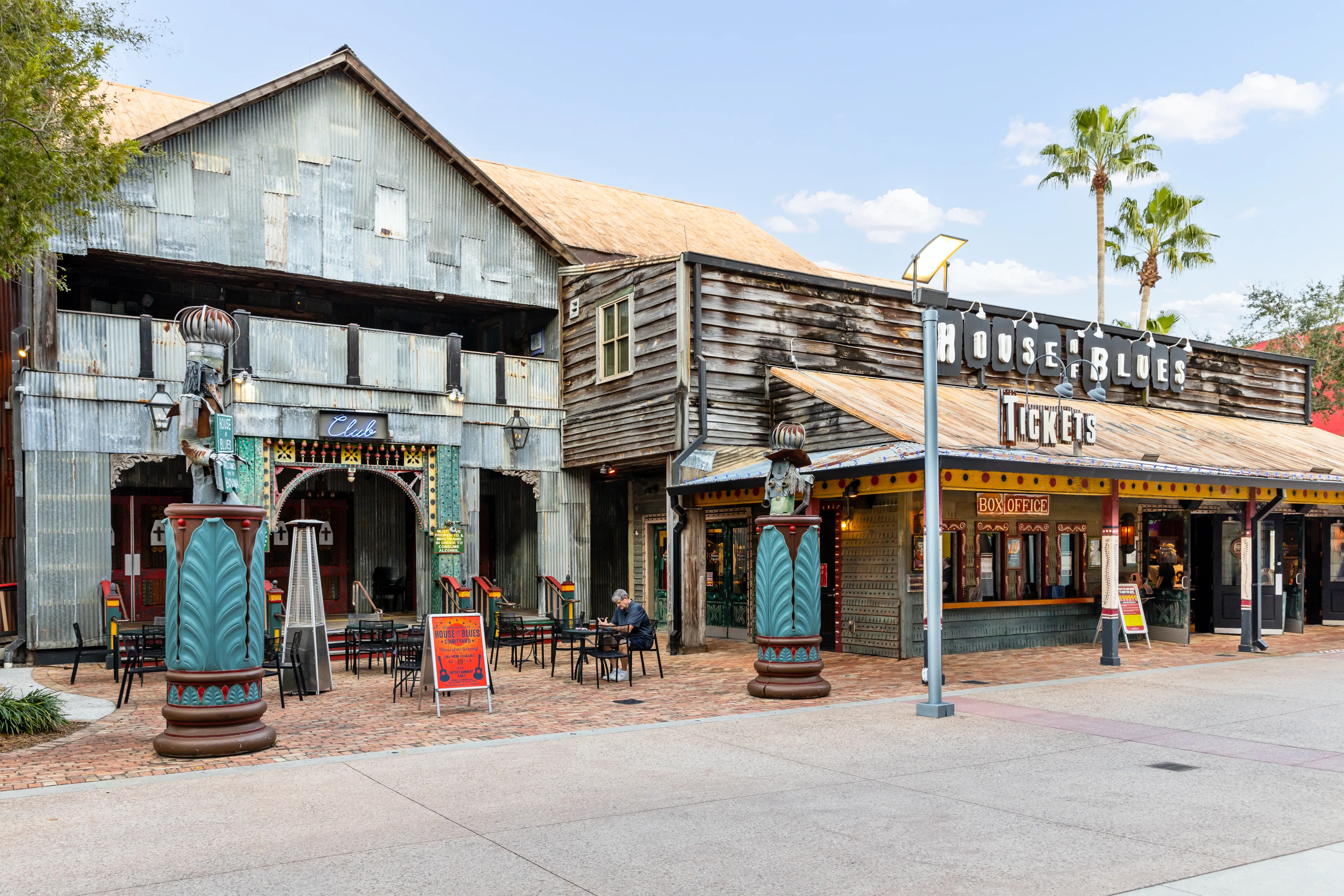 LAKE BUENA VISTA, FL, USA - JANUARY 16, 2021: The House of Blues restaurant and music venue exterior.