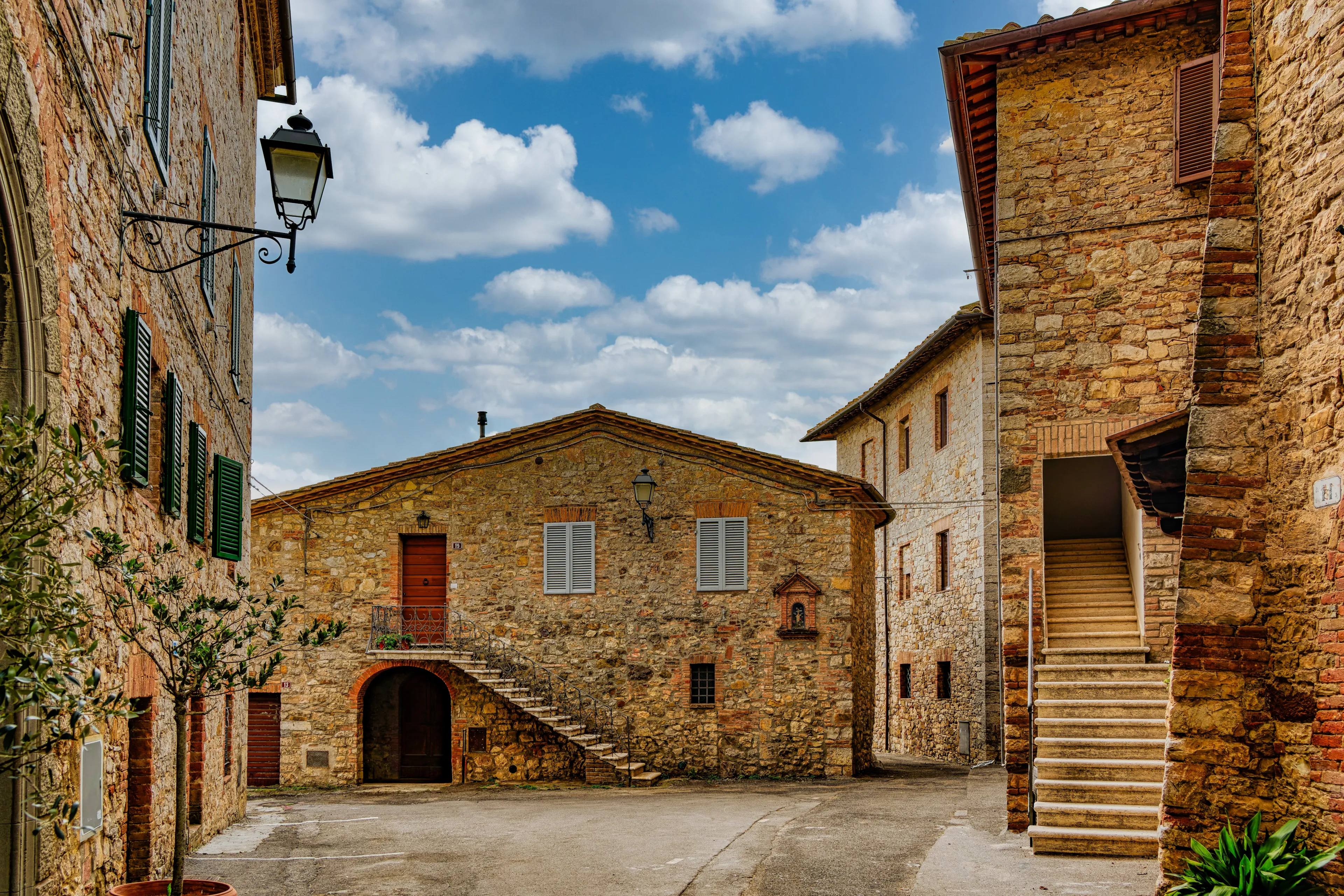 Castelnuovo Berardenga,Italy-10 22 2022:Panorama in the ancient village of Villa a Sesta on the Chianti hills Siena Tuscany Italy