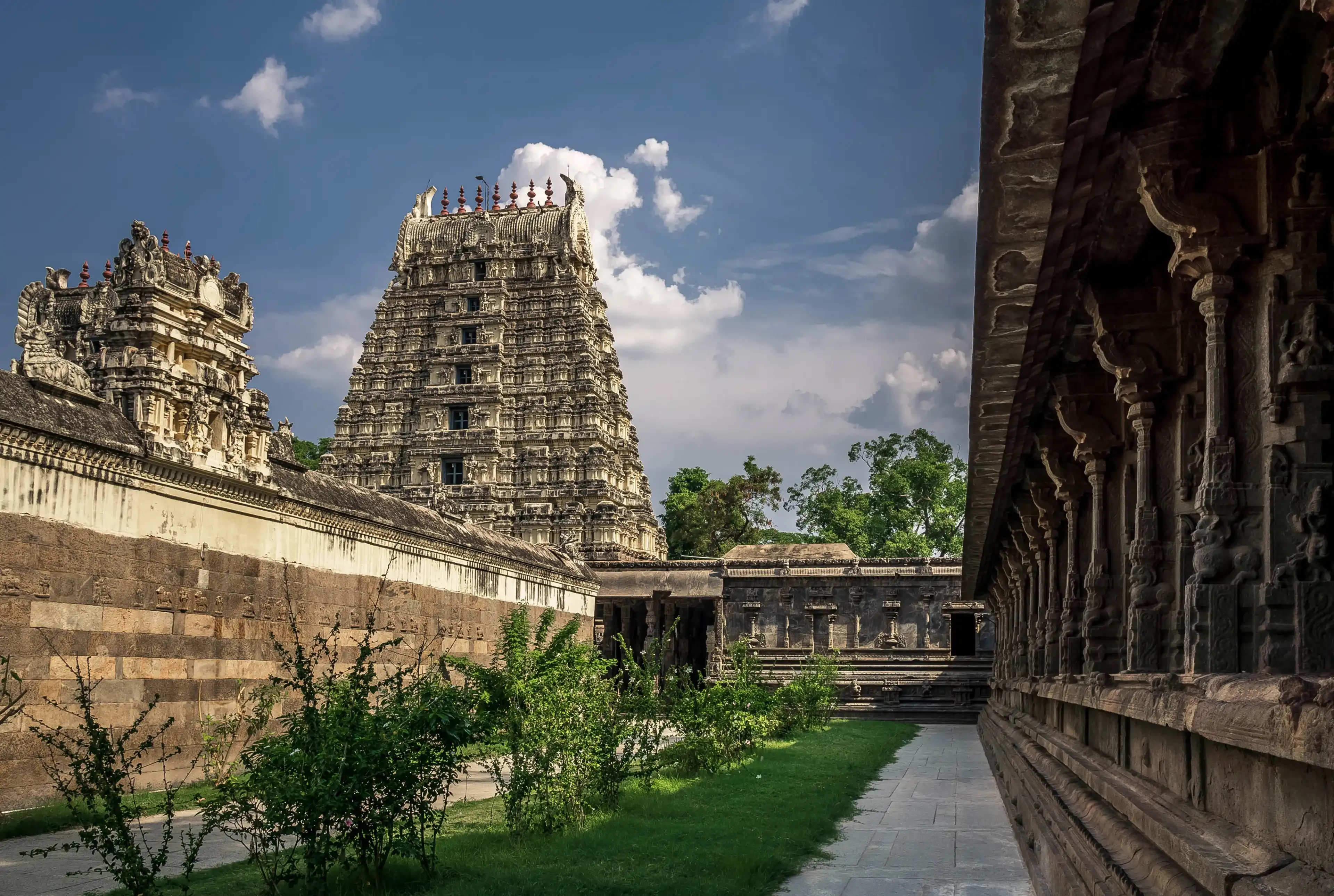 fort and hindu temple of Jalagandeshwarara city of Vellore in the Indian state of Tamil Nadu. fort and hindu temple of Jalagandeshwarara city of Vellore in the Indian state of Tamil Nadu.