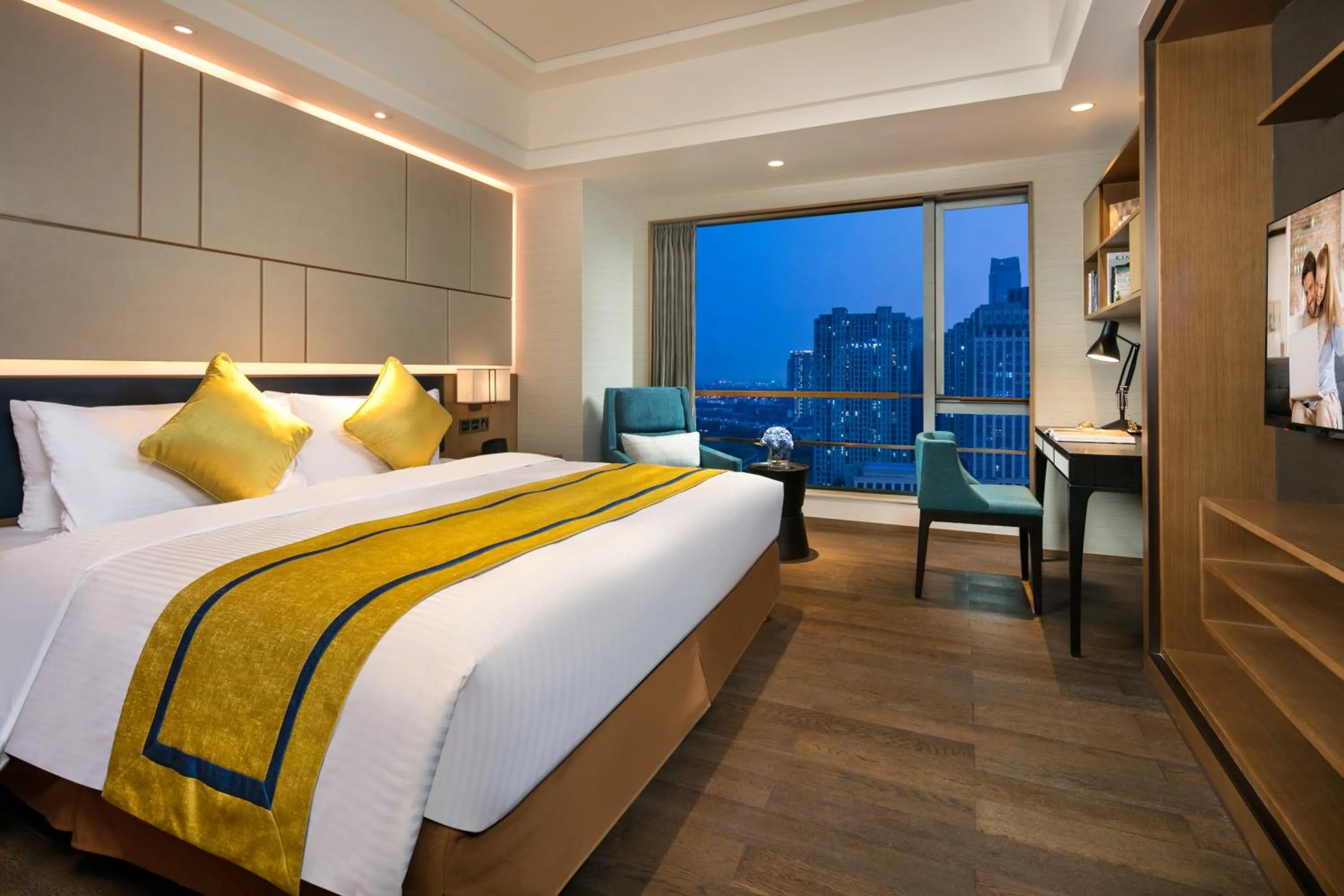Bedroom, Bed in Somerset Swan Lake Hefei