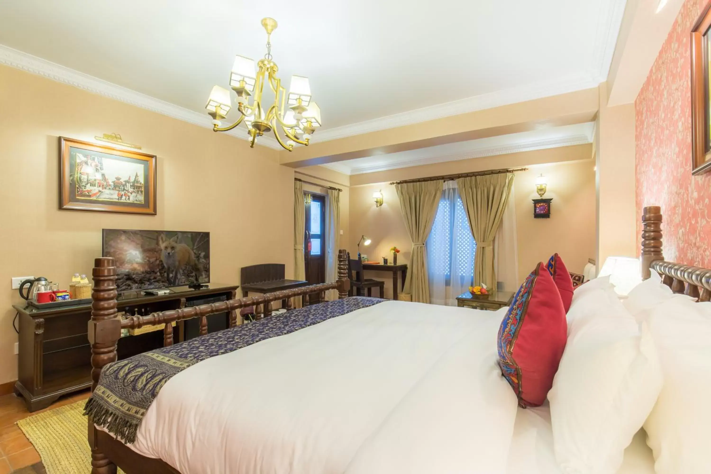 Photo of the whole room, Bed in Baber Mahal Vilas - The Heritage Hotel Photo of the whole room, Bed in Baber Mahal Vilas - The Heritage Hotel