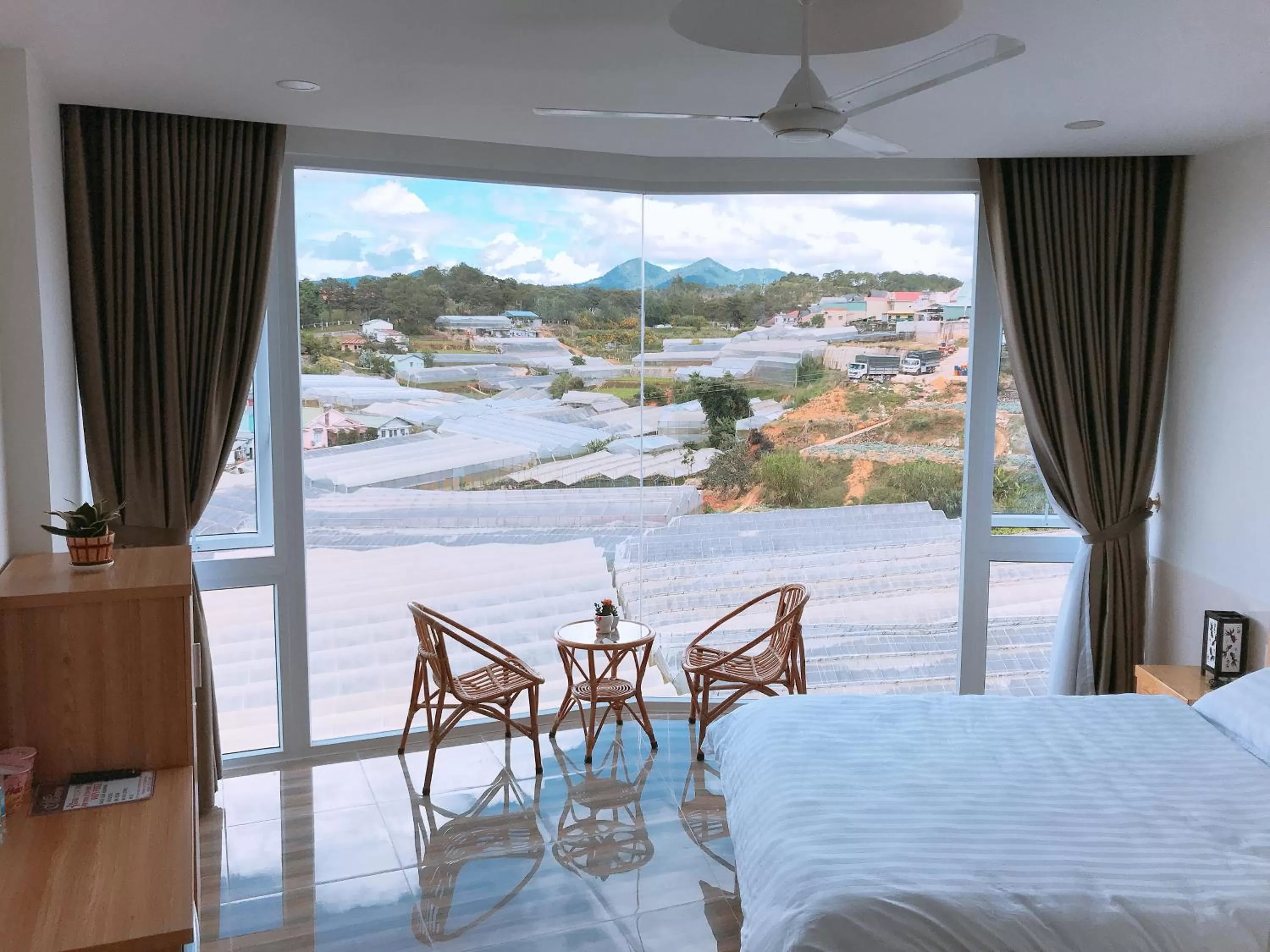 Garden view, Bed in Starview Villa Dalat