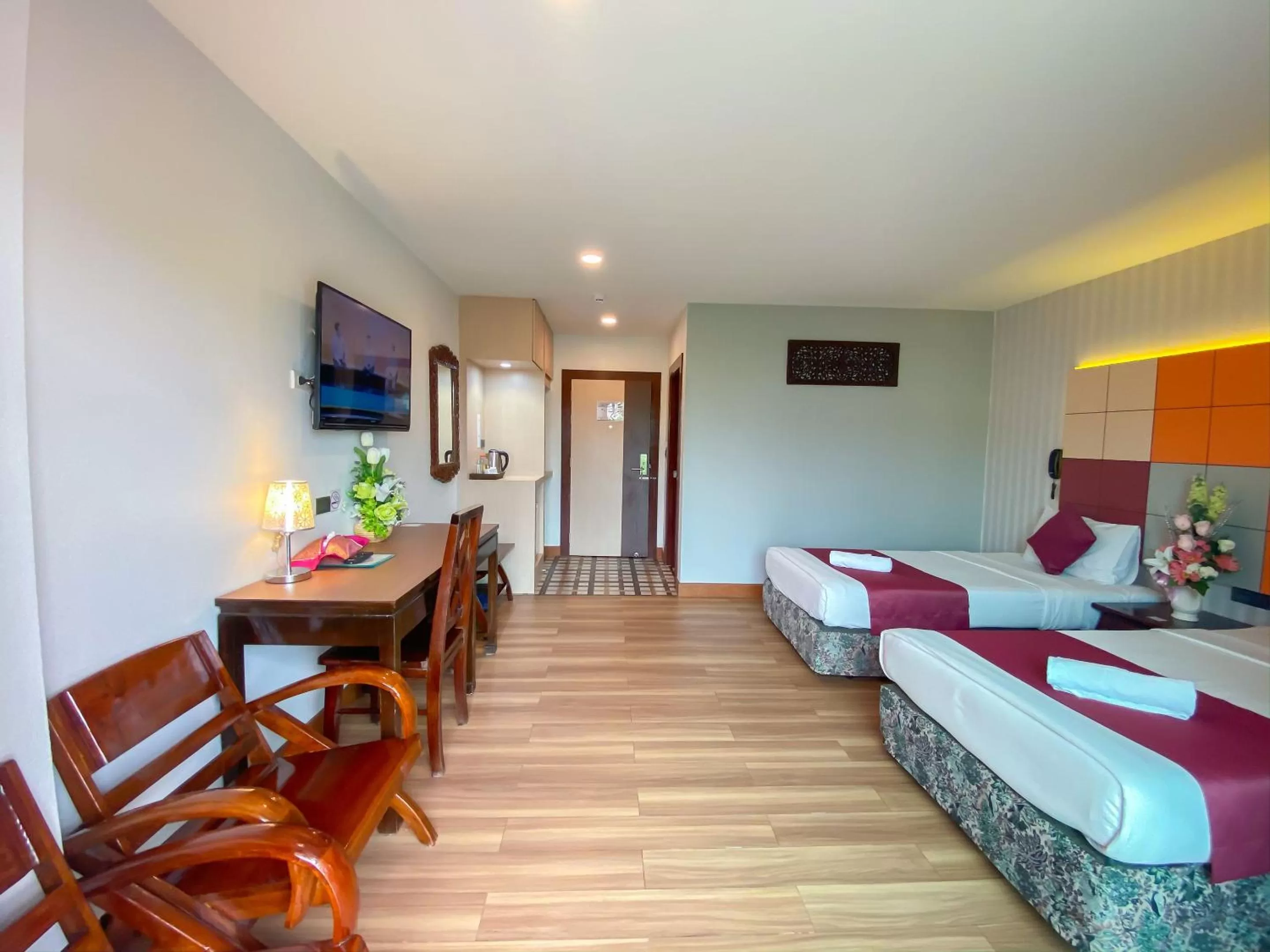 Seating area, Bed in East Inn 15 Rayong - SHA Certified