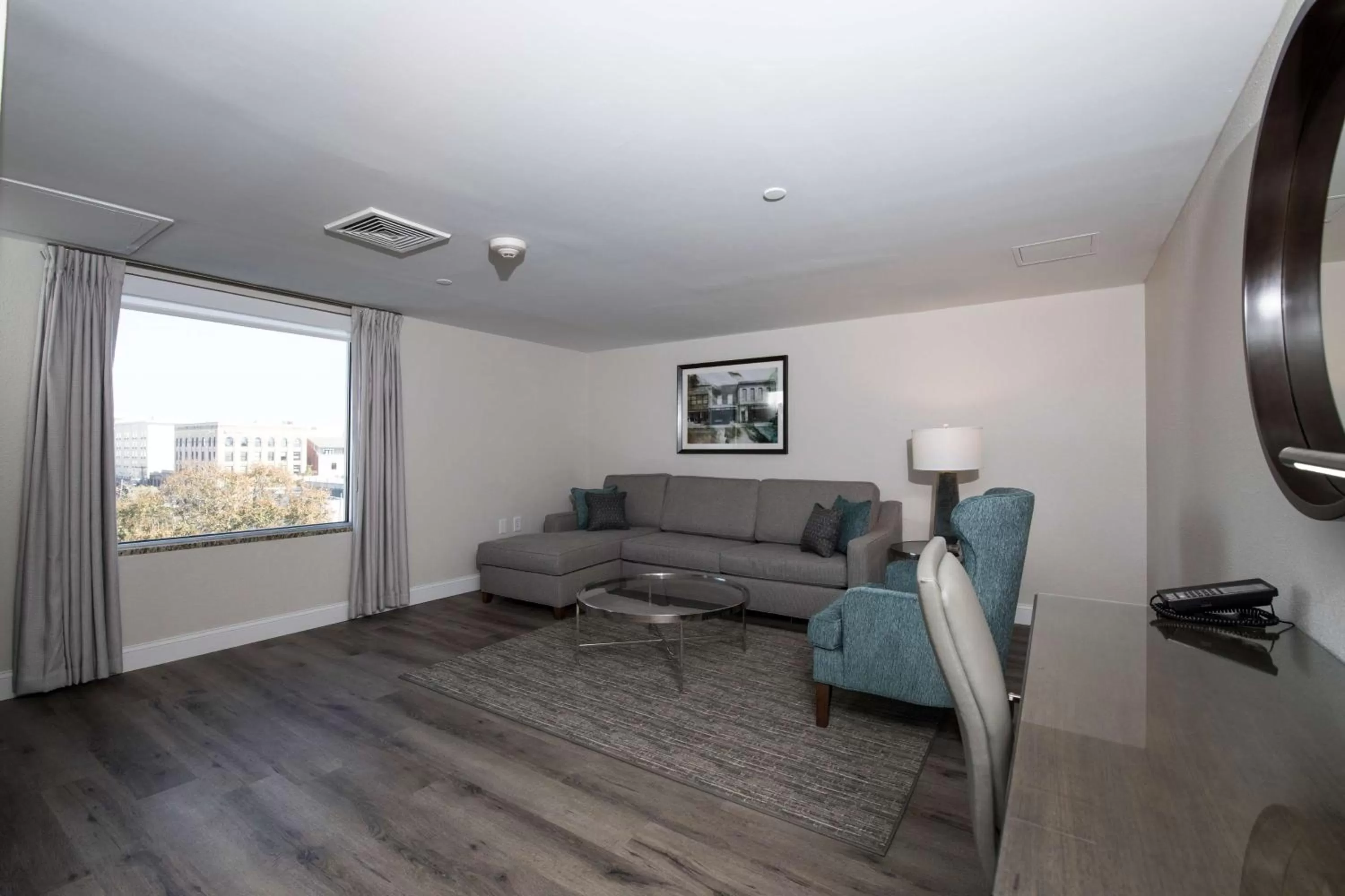 Living room in Hotel Ballast Wilmington, Tapestry Collection by Hilton