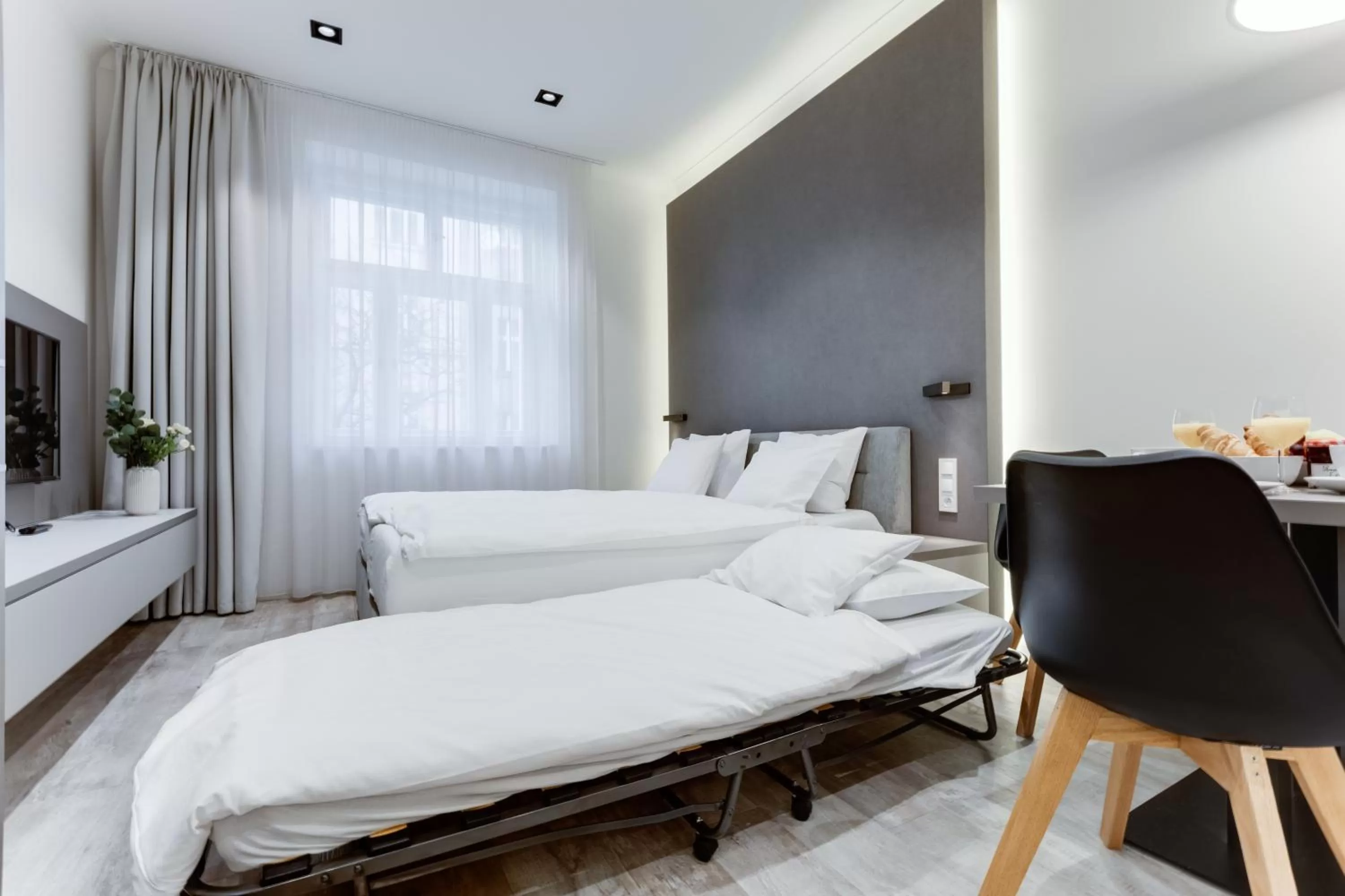 Bed in Lampi Aparthotel Prague