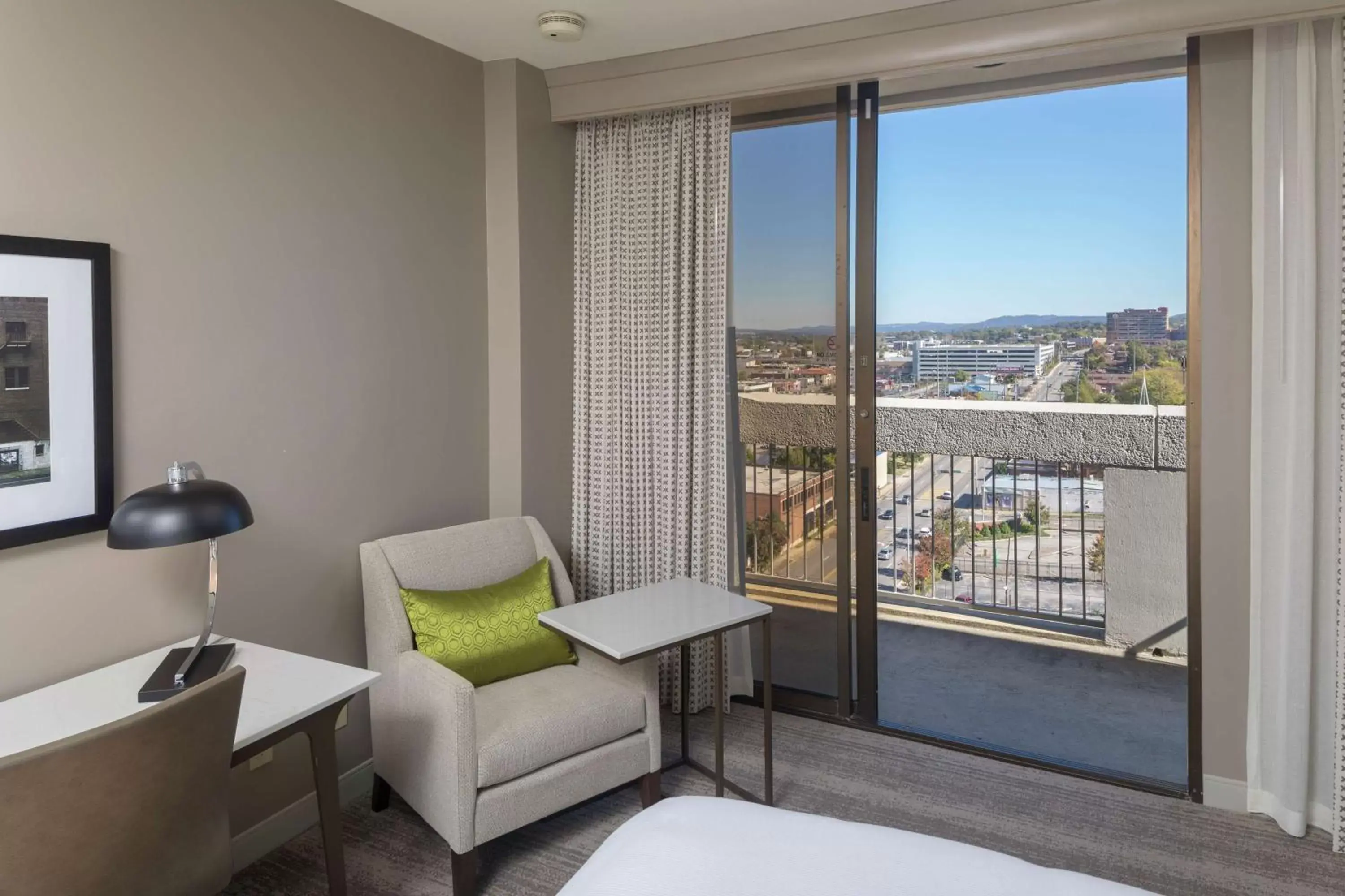 Living room, Bed in Hilton Birmingham Downtown at UAB Living room, Bed in Hilton Birmingham Downtown at UAB